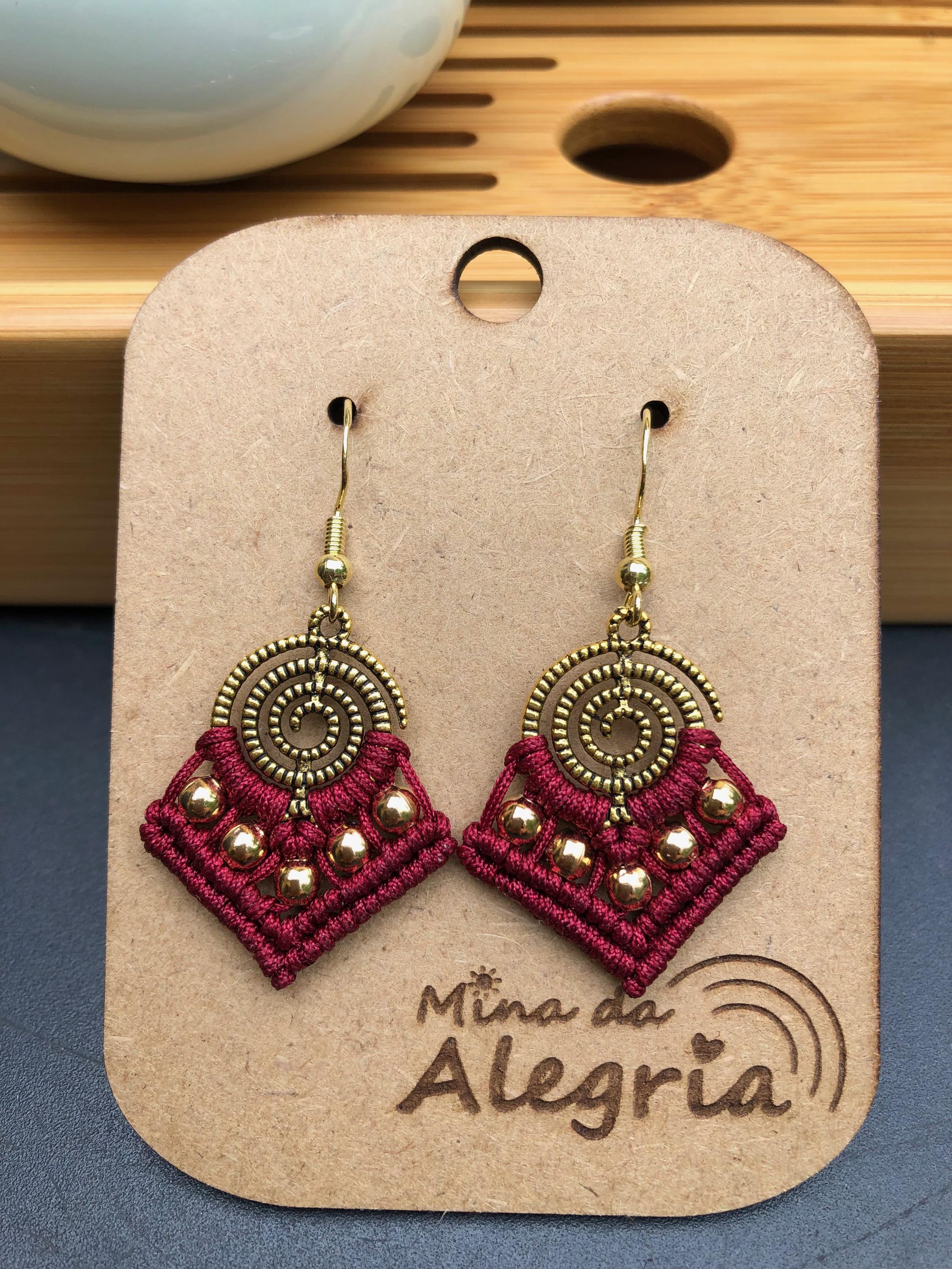 Macrame Spiral earrings 