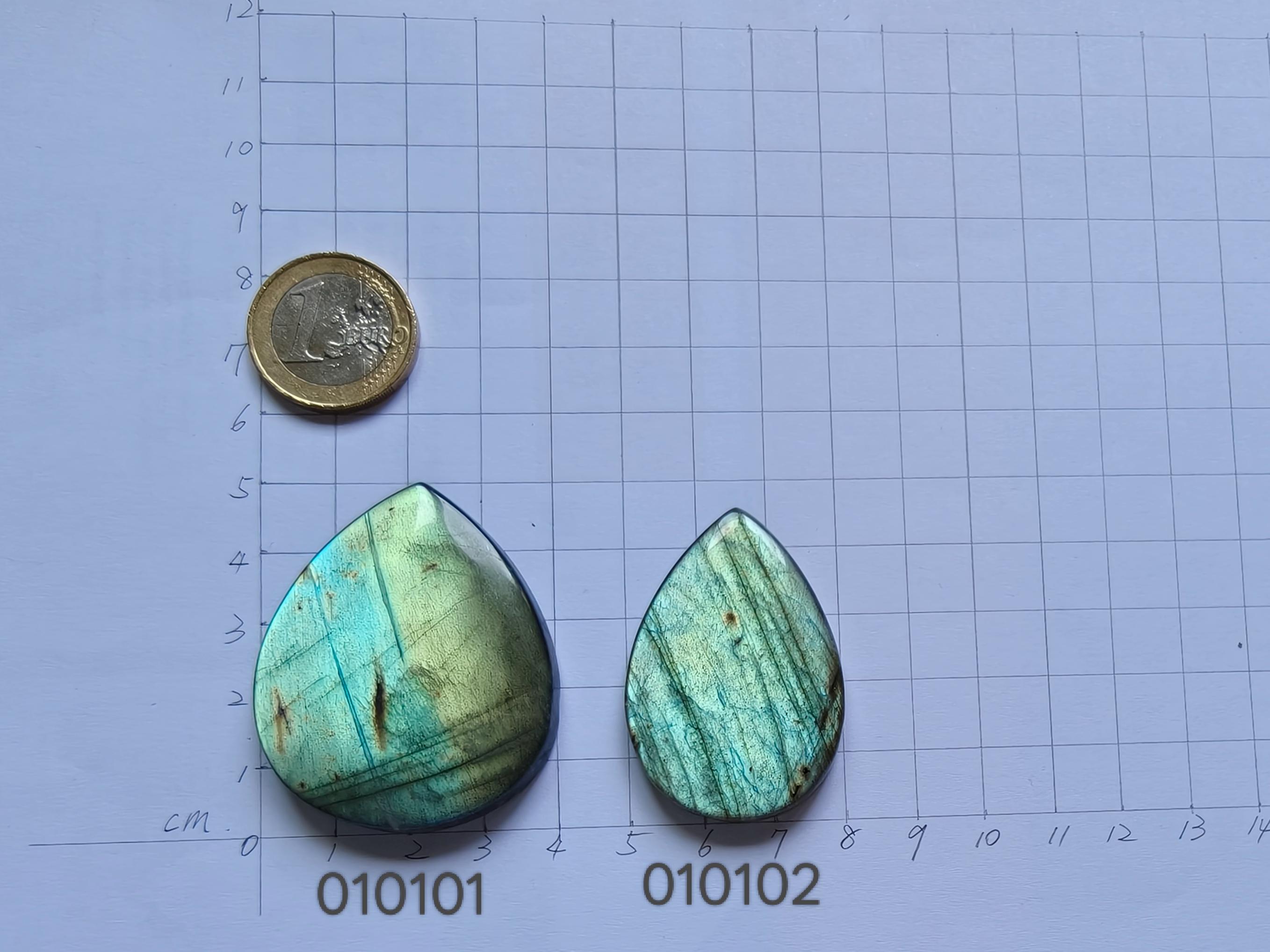 Large green Labradorite cabochon