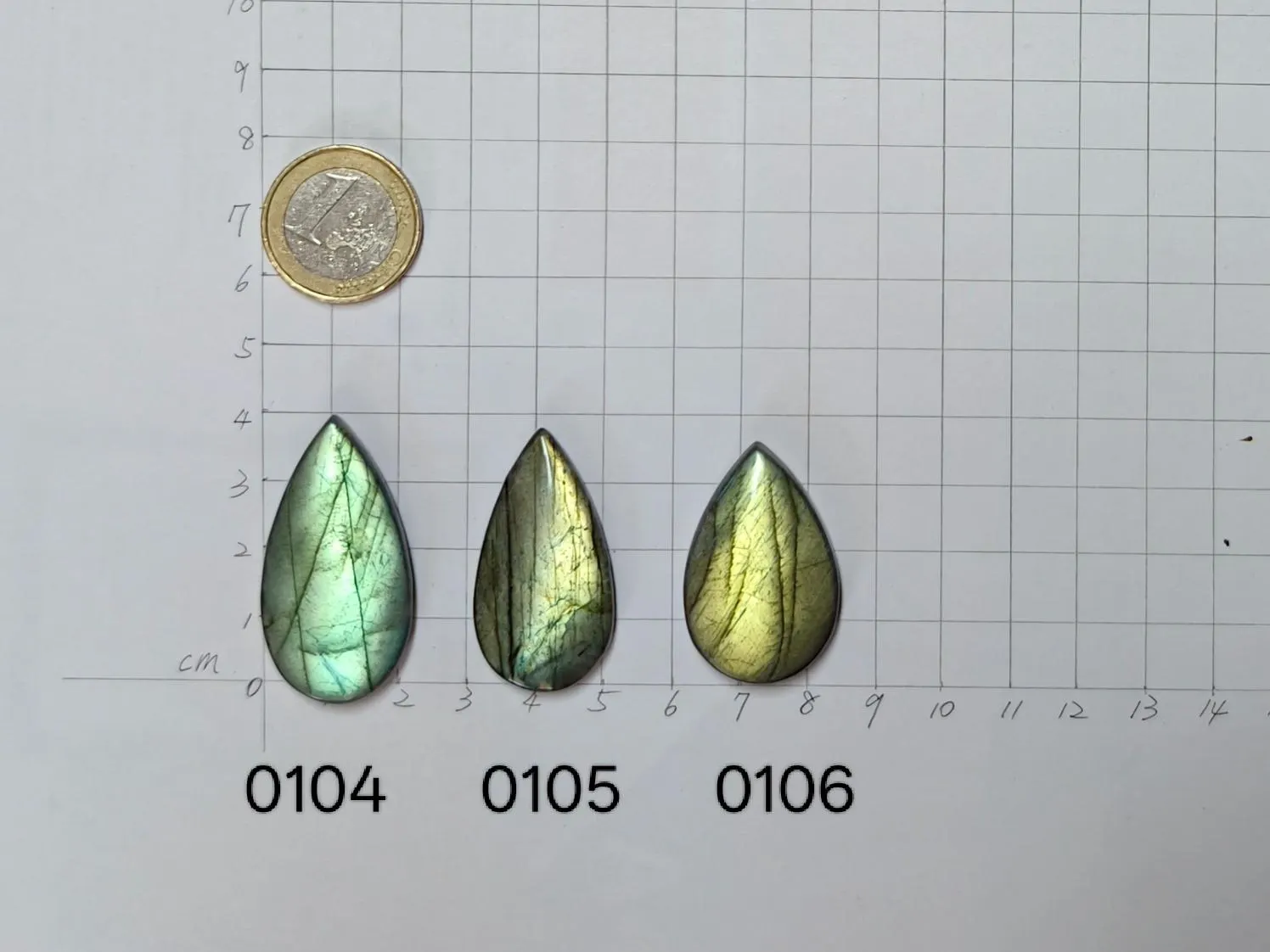 Medium - Large green Labradorite cabochon
