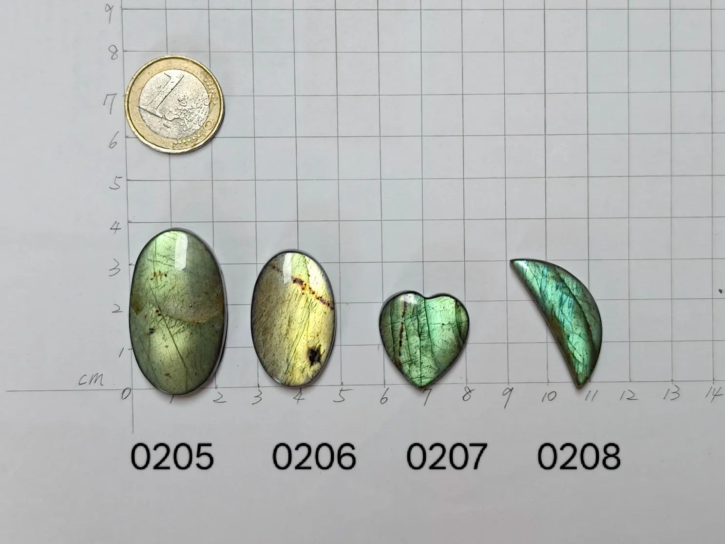 Medium - Large green Labradorite cabochon