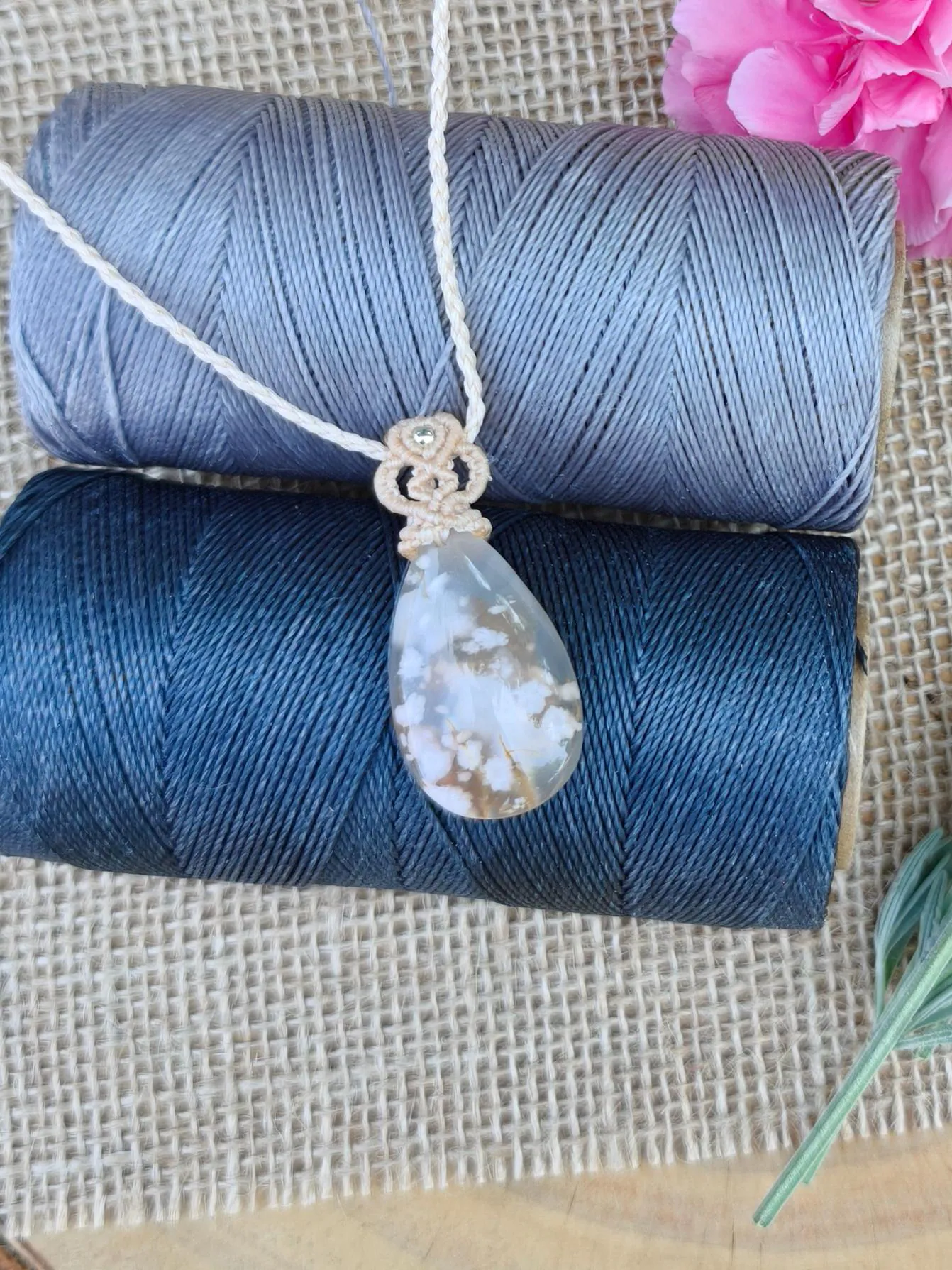 Flower agate Necklace