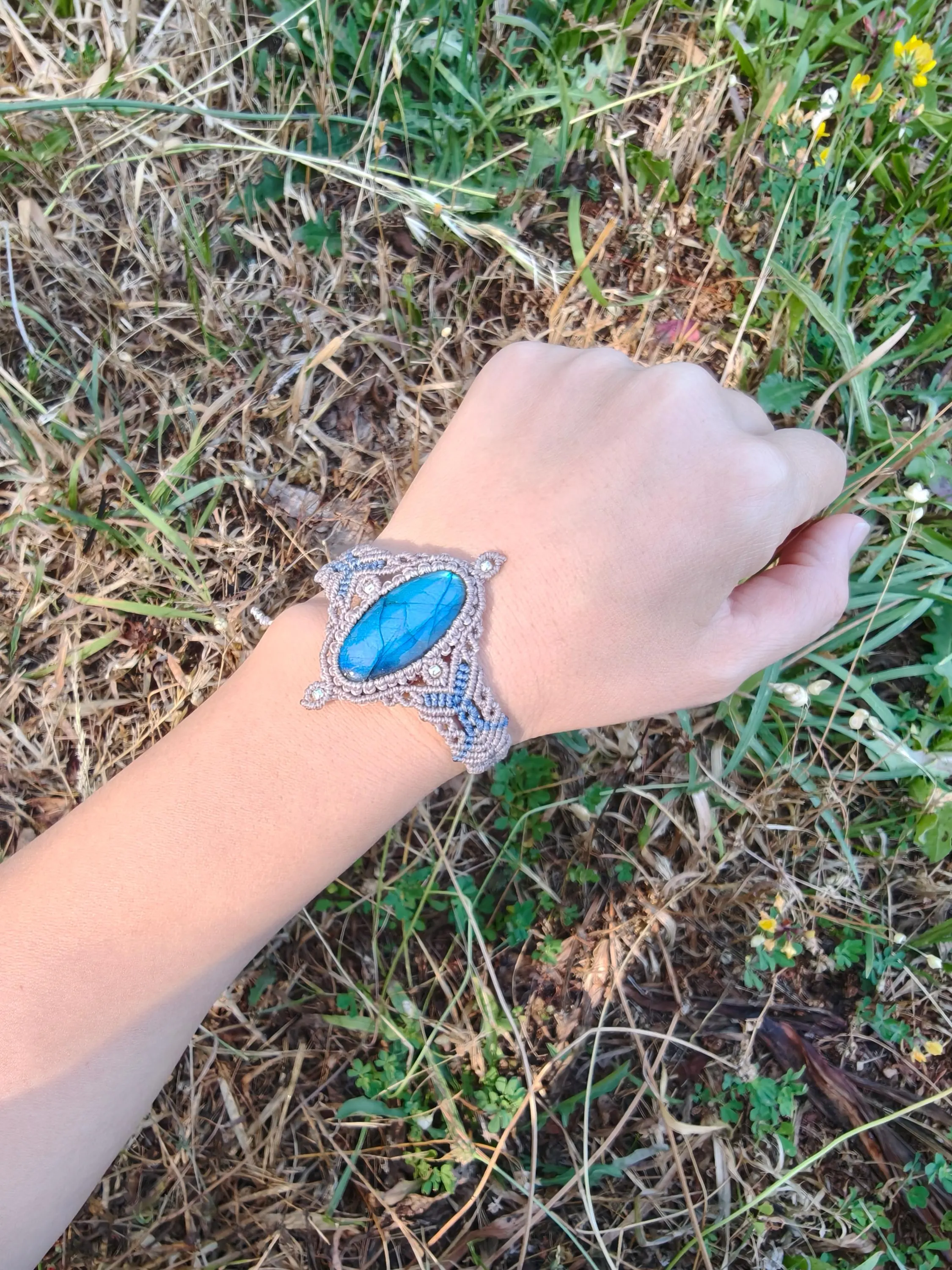 Labradorite Macrame Bracelet