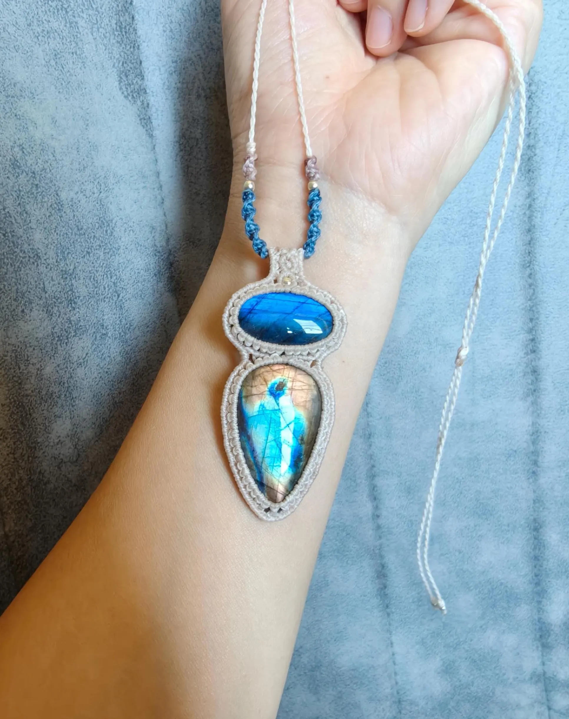 Dual Labradorite necklace 