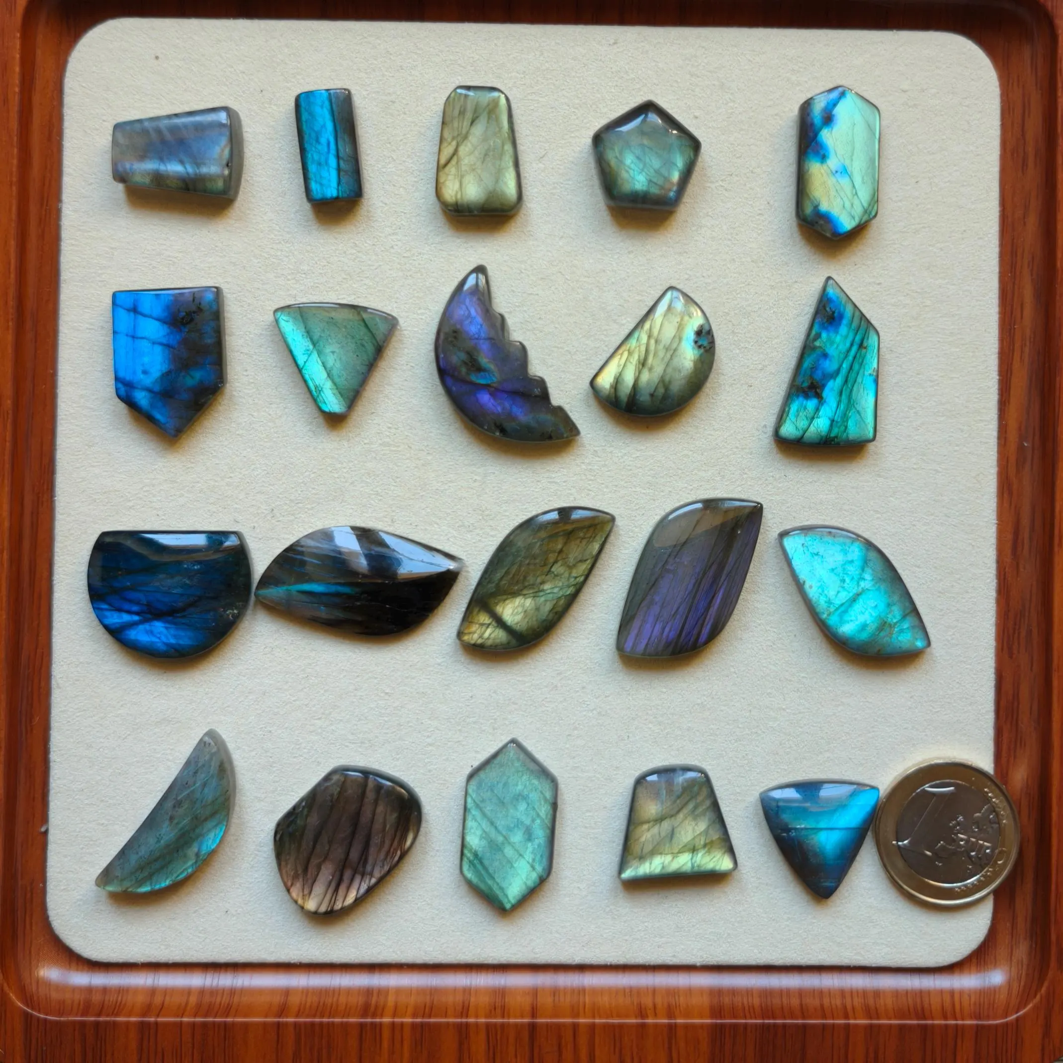 Small unique shaped Labradorite Cabochons