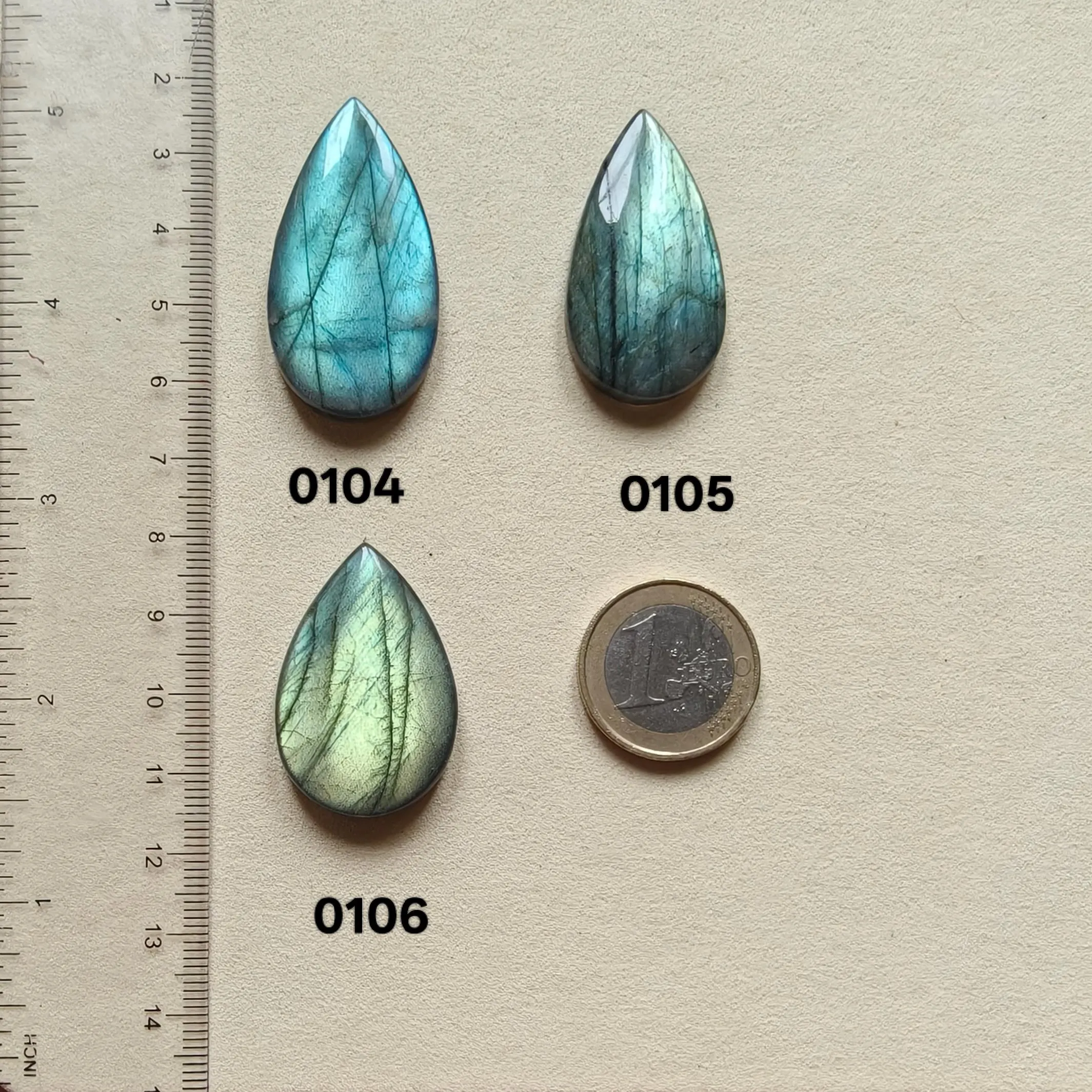 Medium - Large green Labradorite cabochon