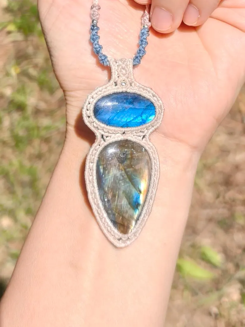 Dual Labradorite necklace 