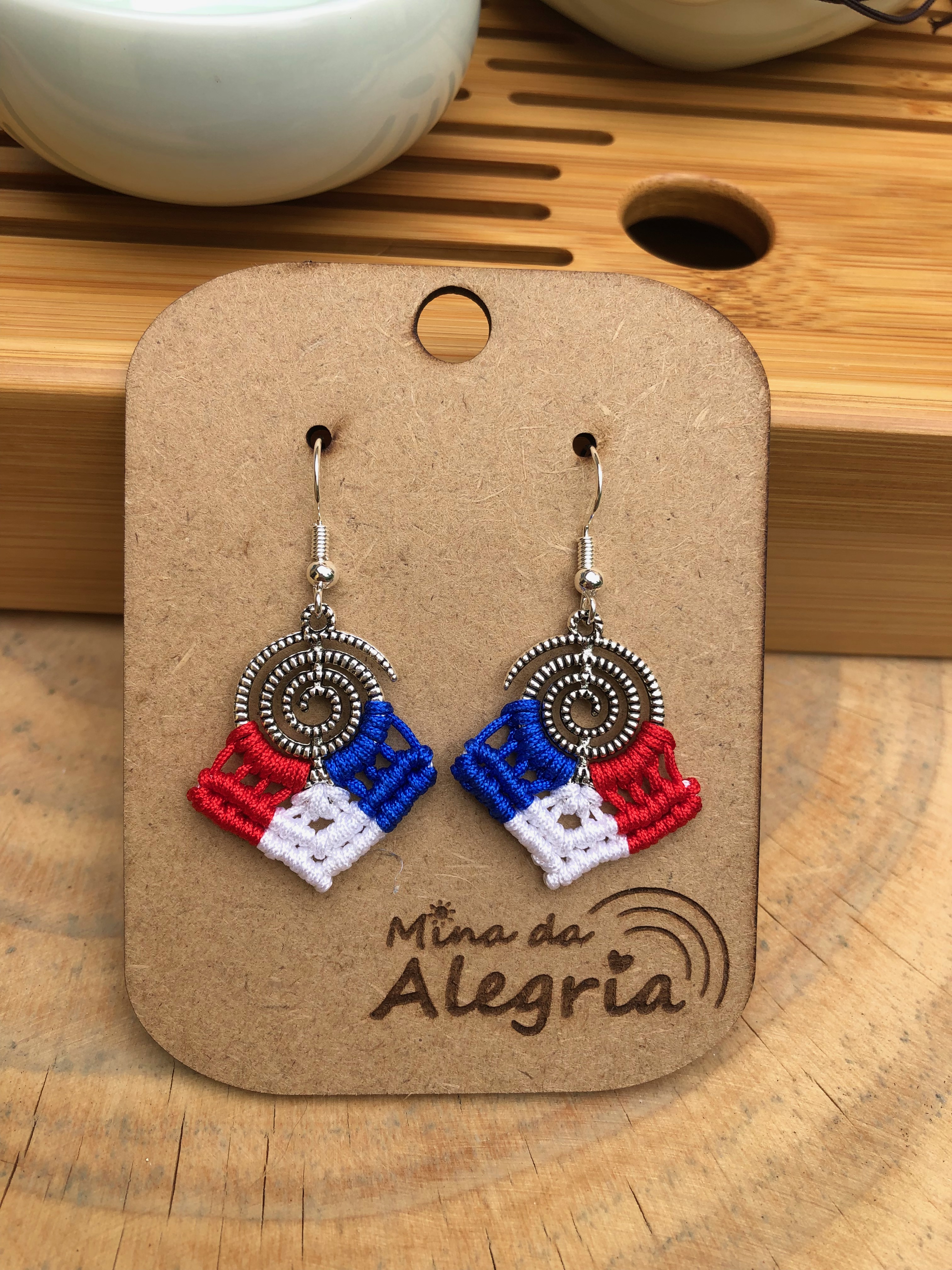 Macrame Spiral earrings 