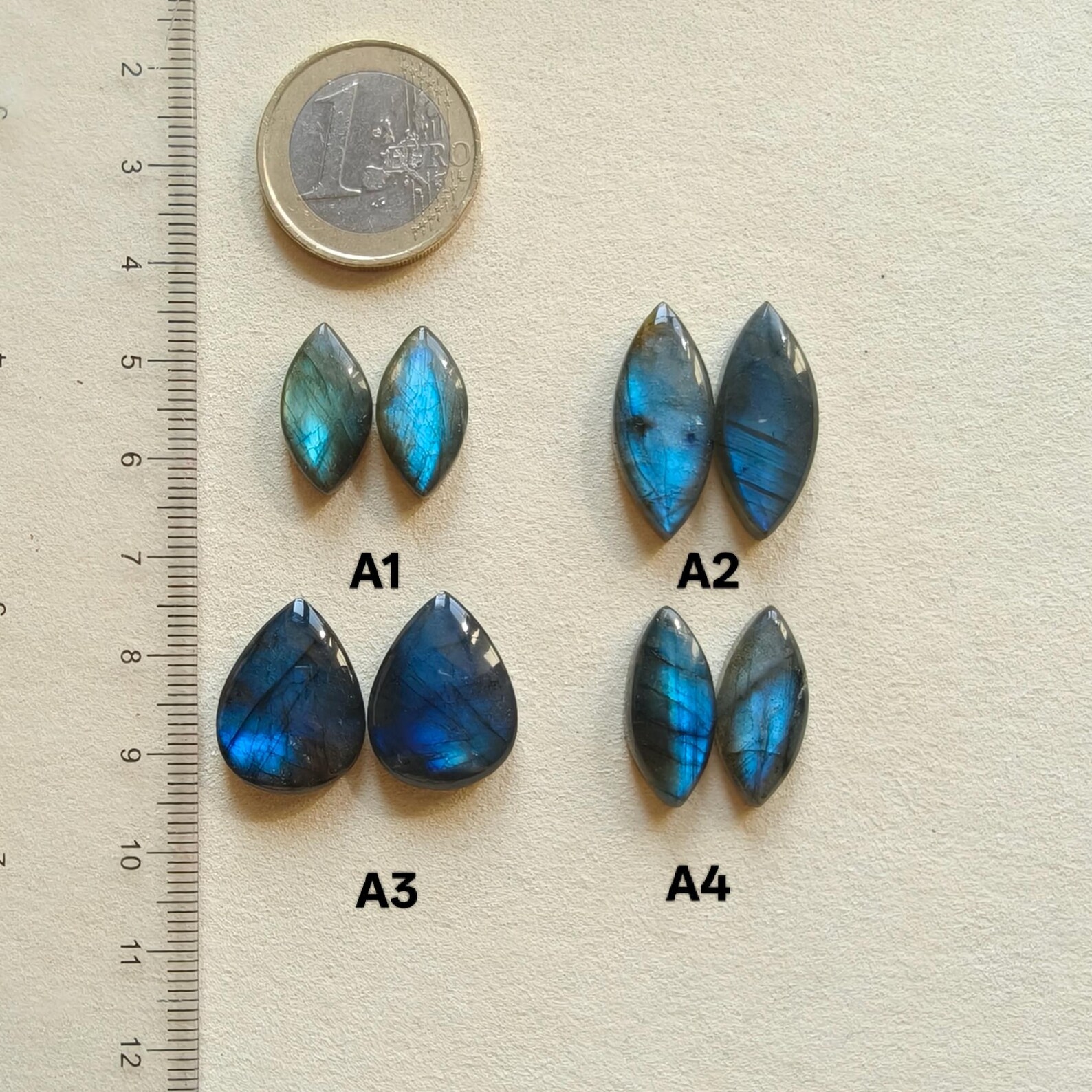 Labradorite Cabochon Pairs