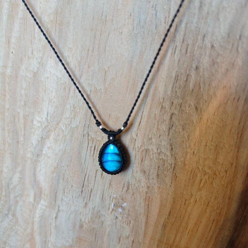 Blue labradorite necklace