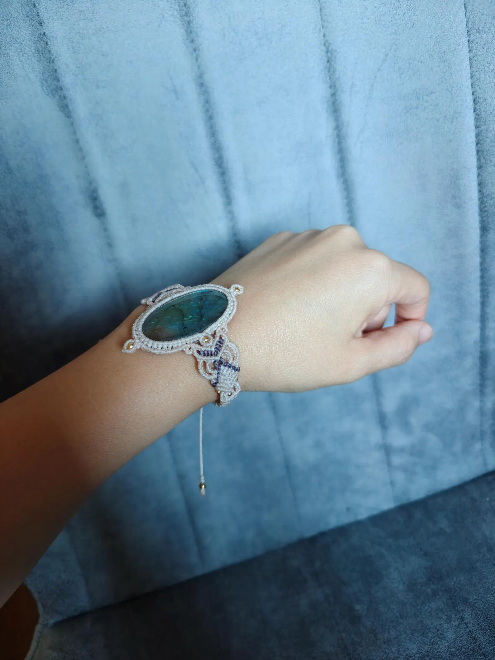 Labradorite Macrame Bracelet