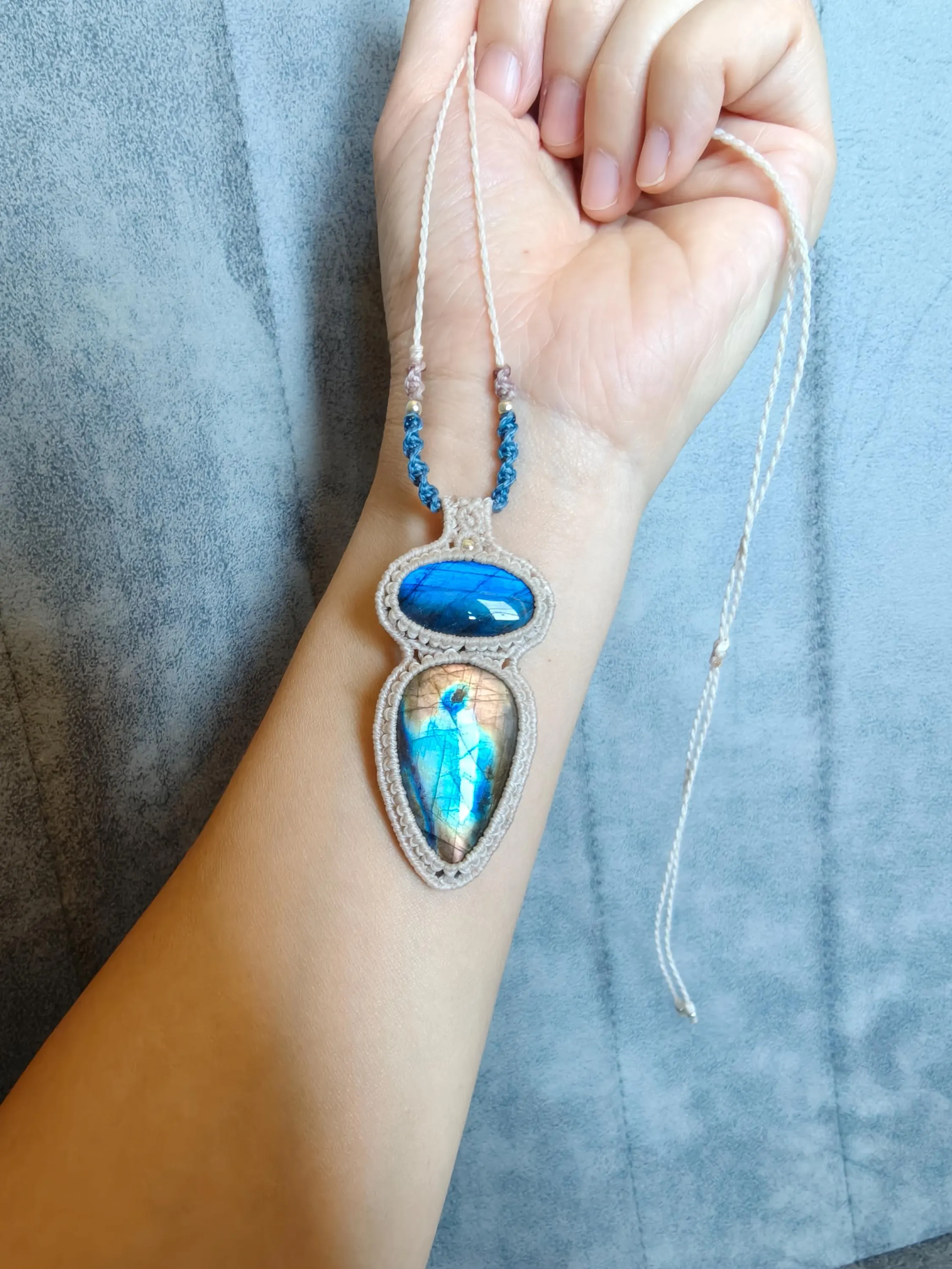 Dual Labradorite necklace 