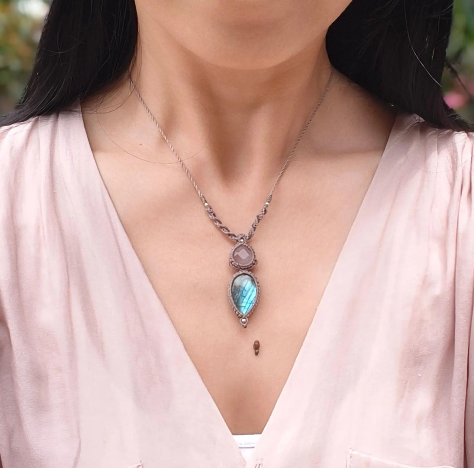 Dual gem necklace 