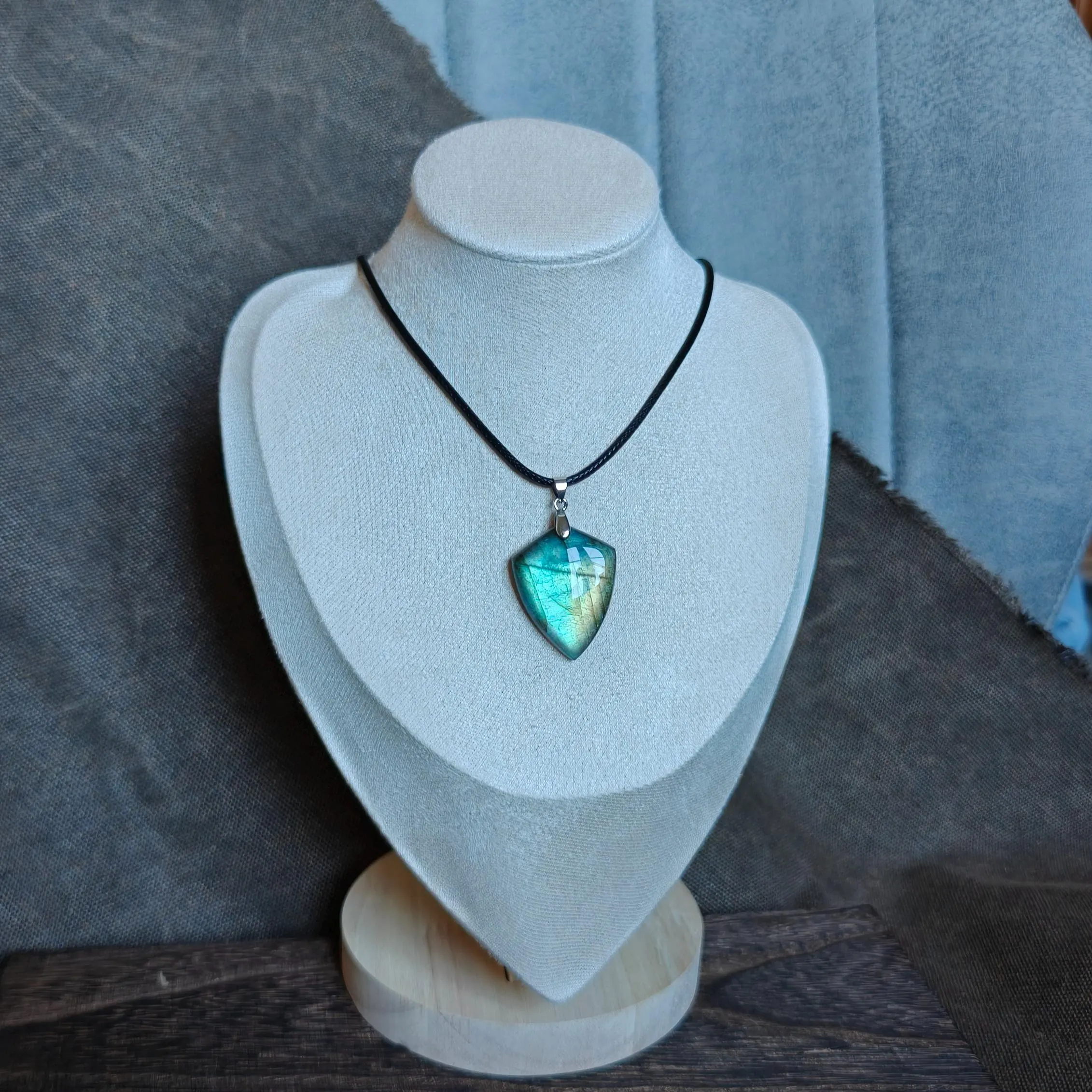 Labradorite Shield pendant Necklace