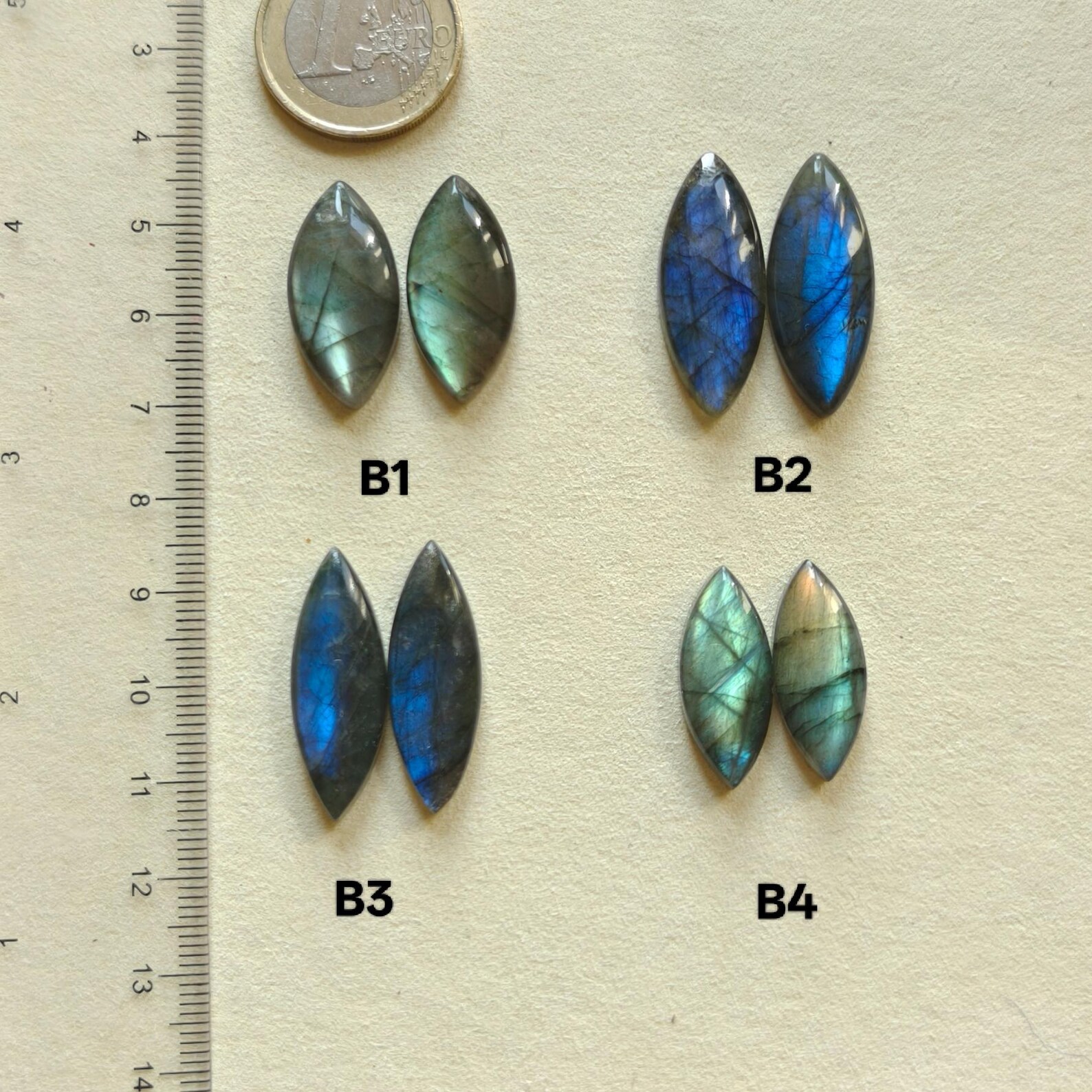 Labradorite Cabochon Pairs