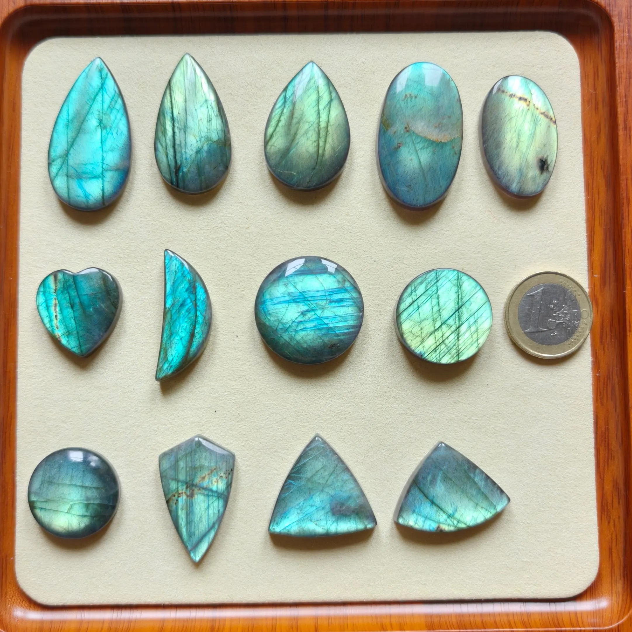 Medium - Large green Labradorite cabochon