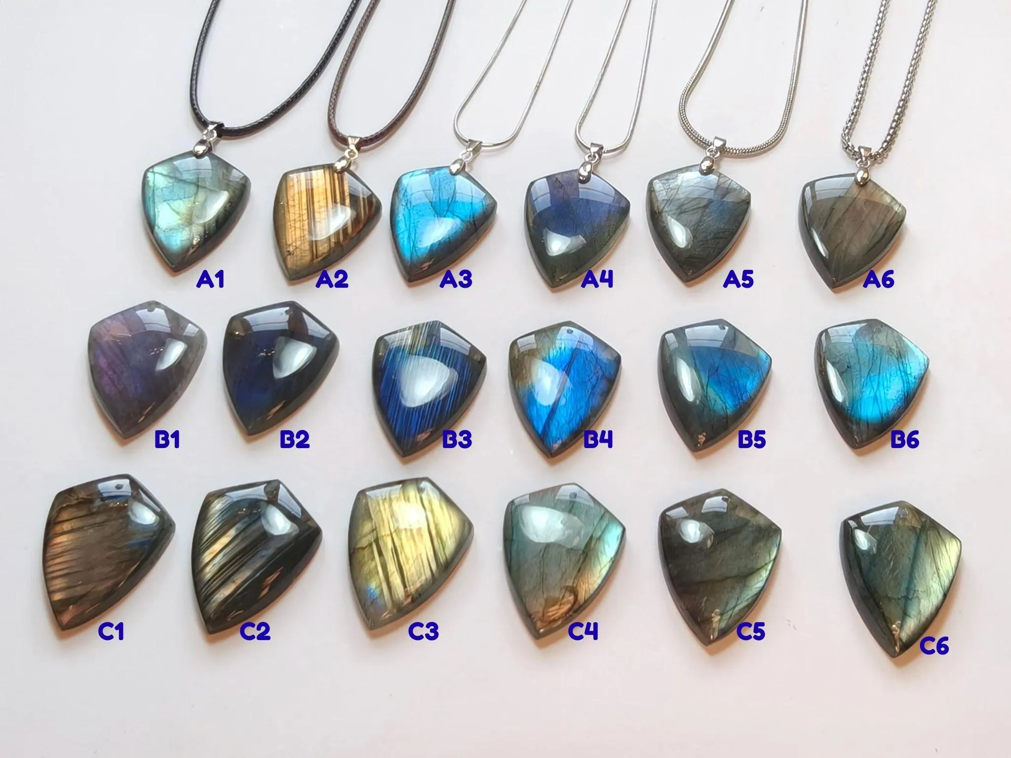 Labradorite Shield pendant Necklace