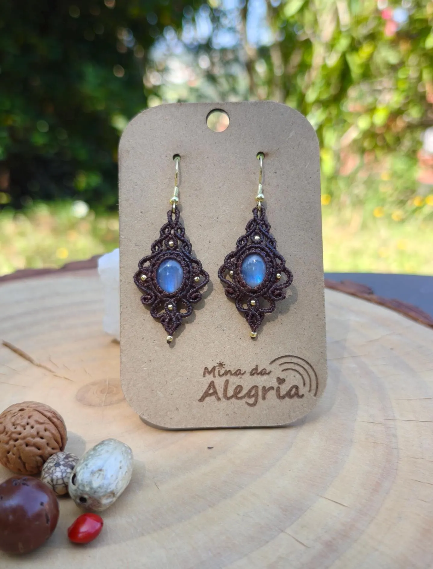 Transparent Labradorite earrings