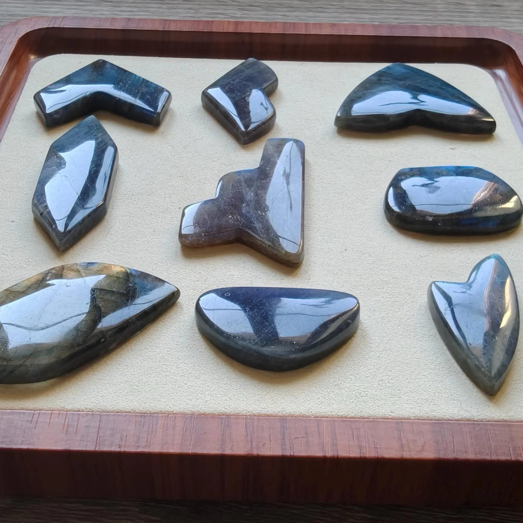 Large Unique Shape Labradorite Cabochons