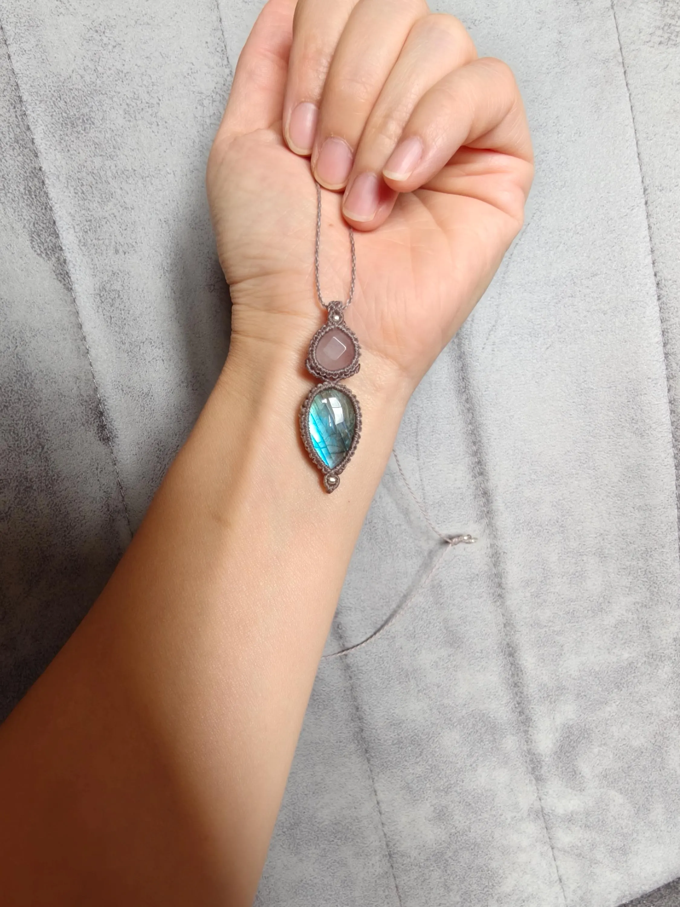 Dual gem necklace 