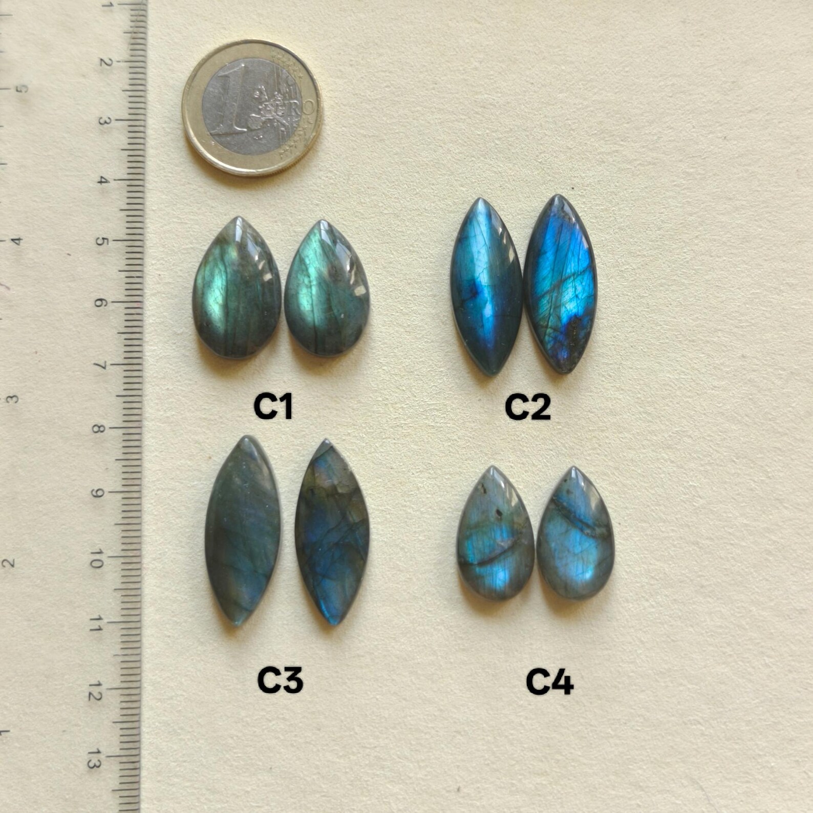 Labradorite Cabochon Pairs