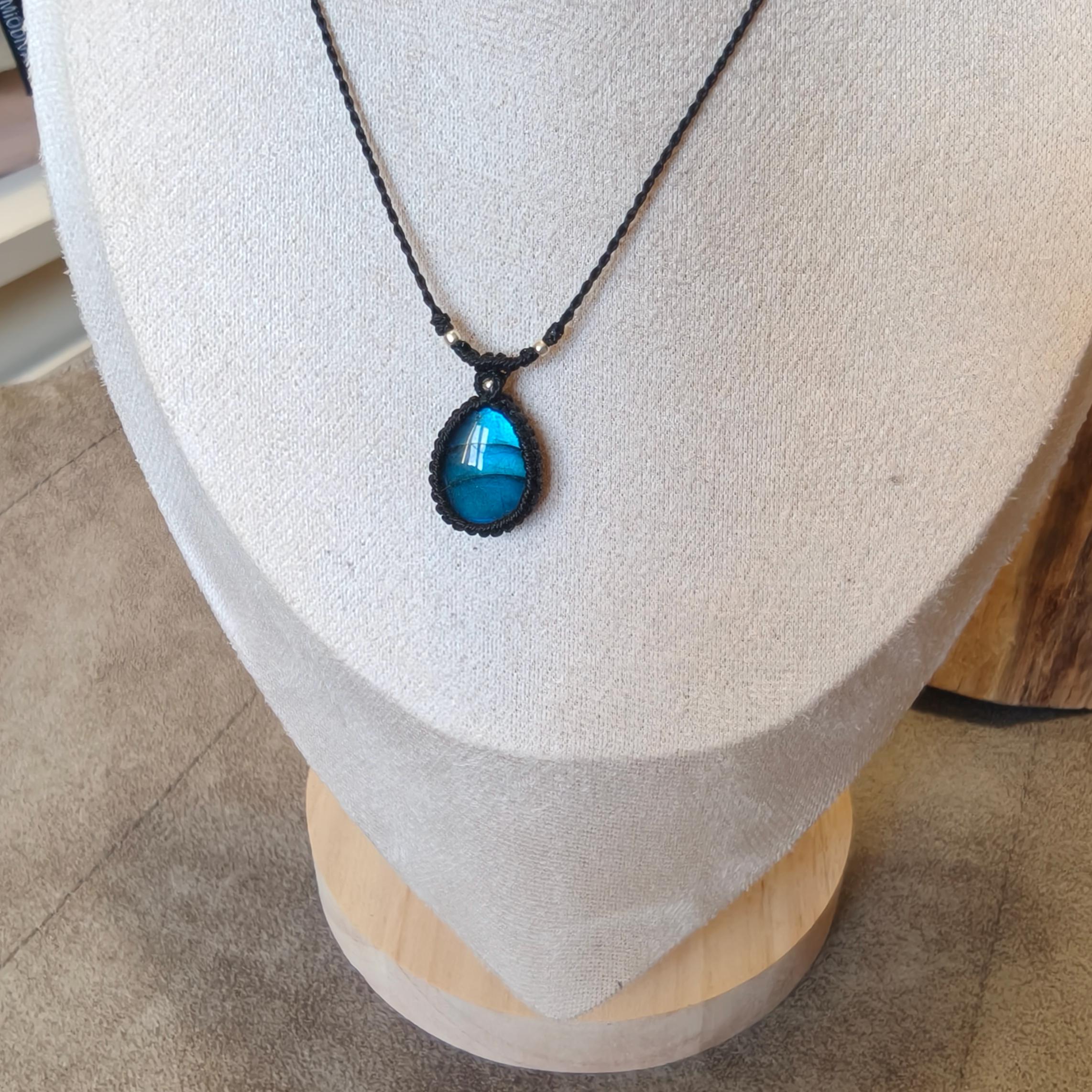Blue labradorite necklace