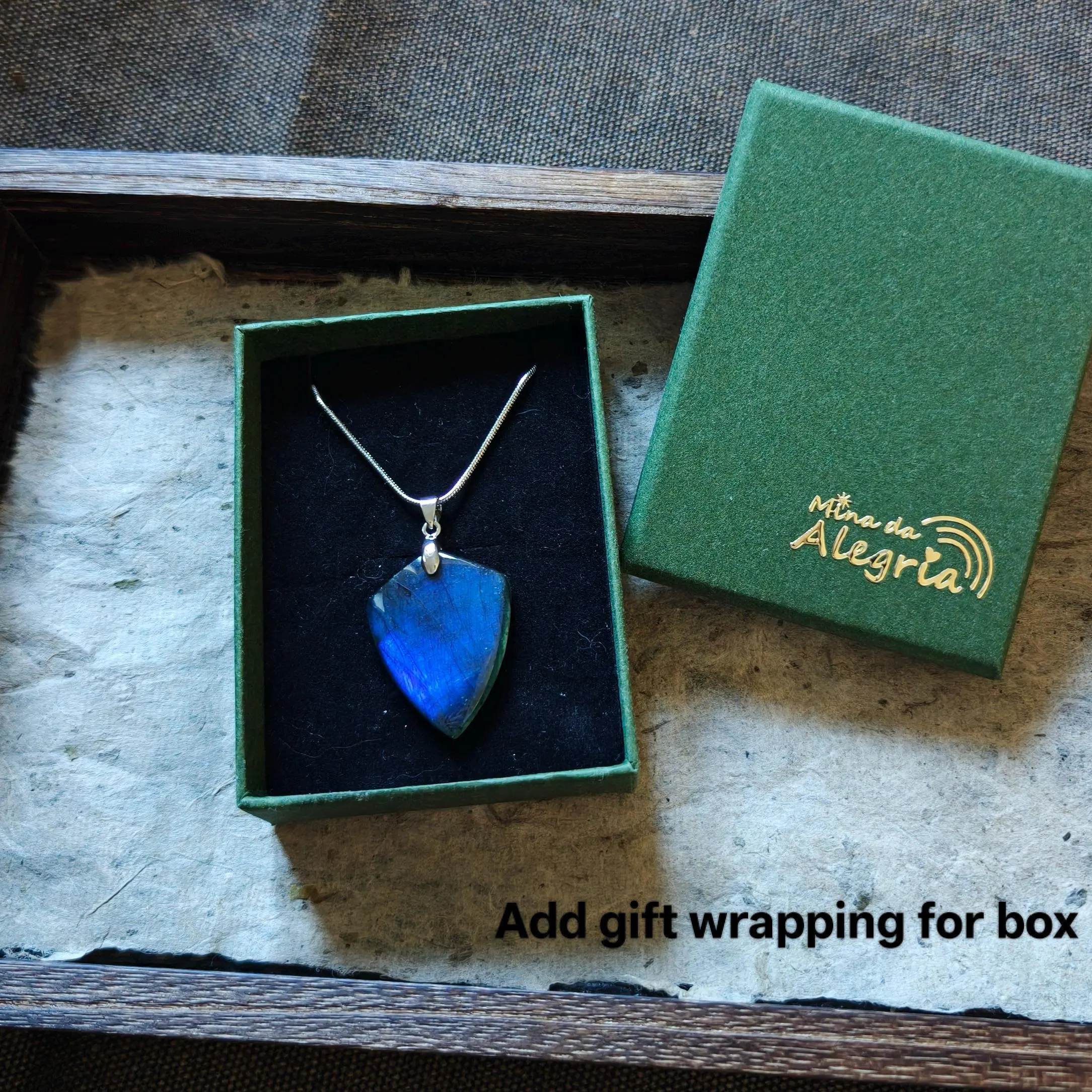 Labradorite Shield pendant Necklace