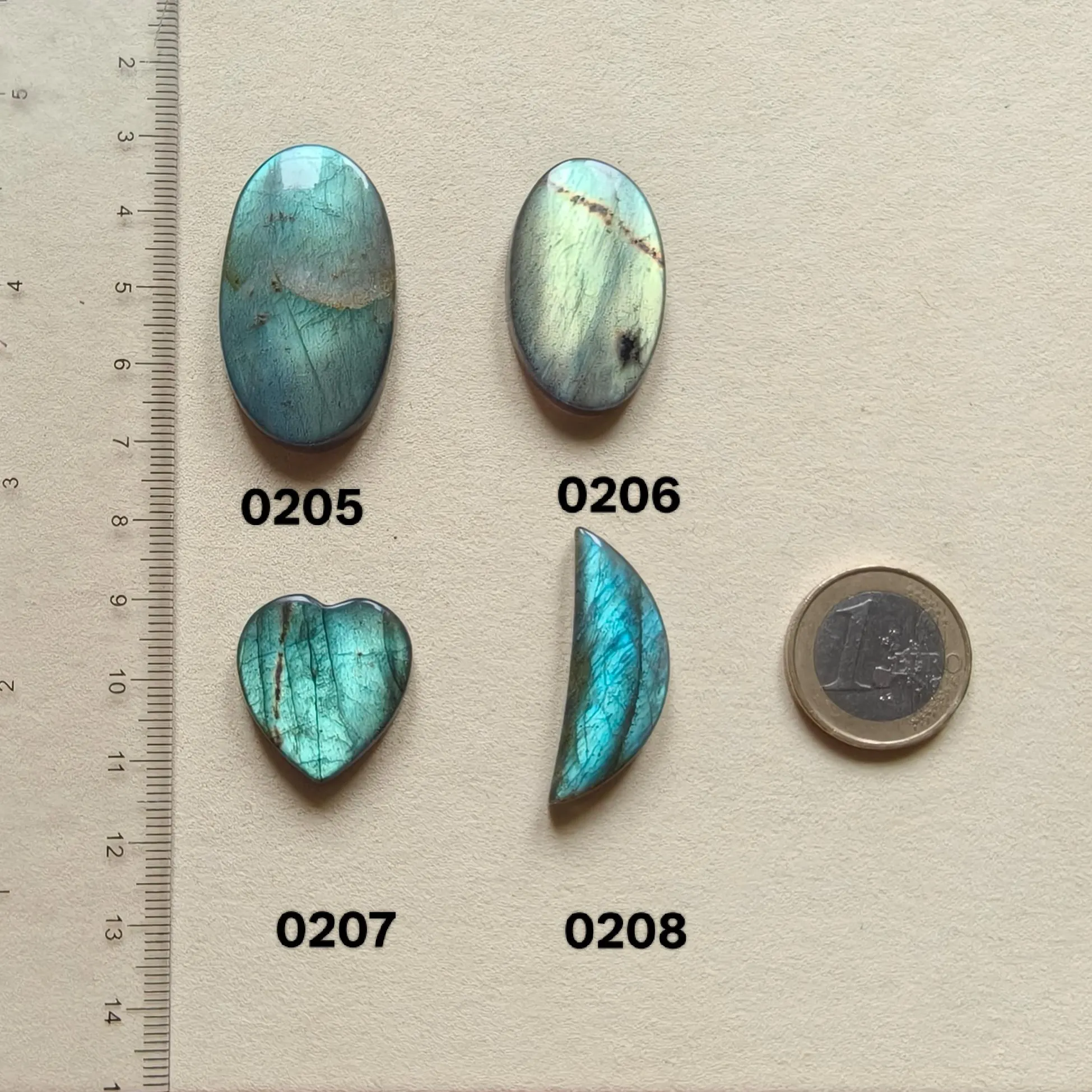 Medium - Large green Labradorite cabochon