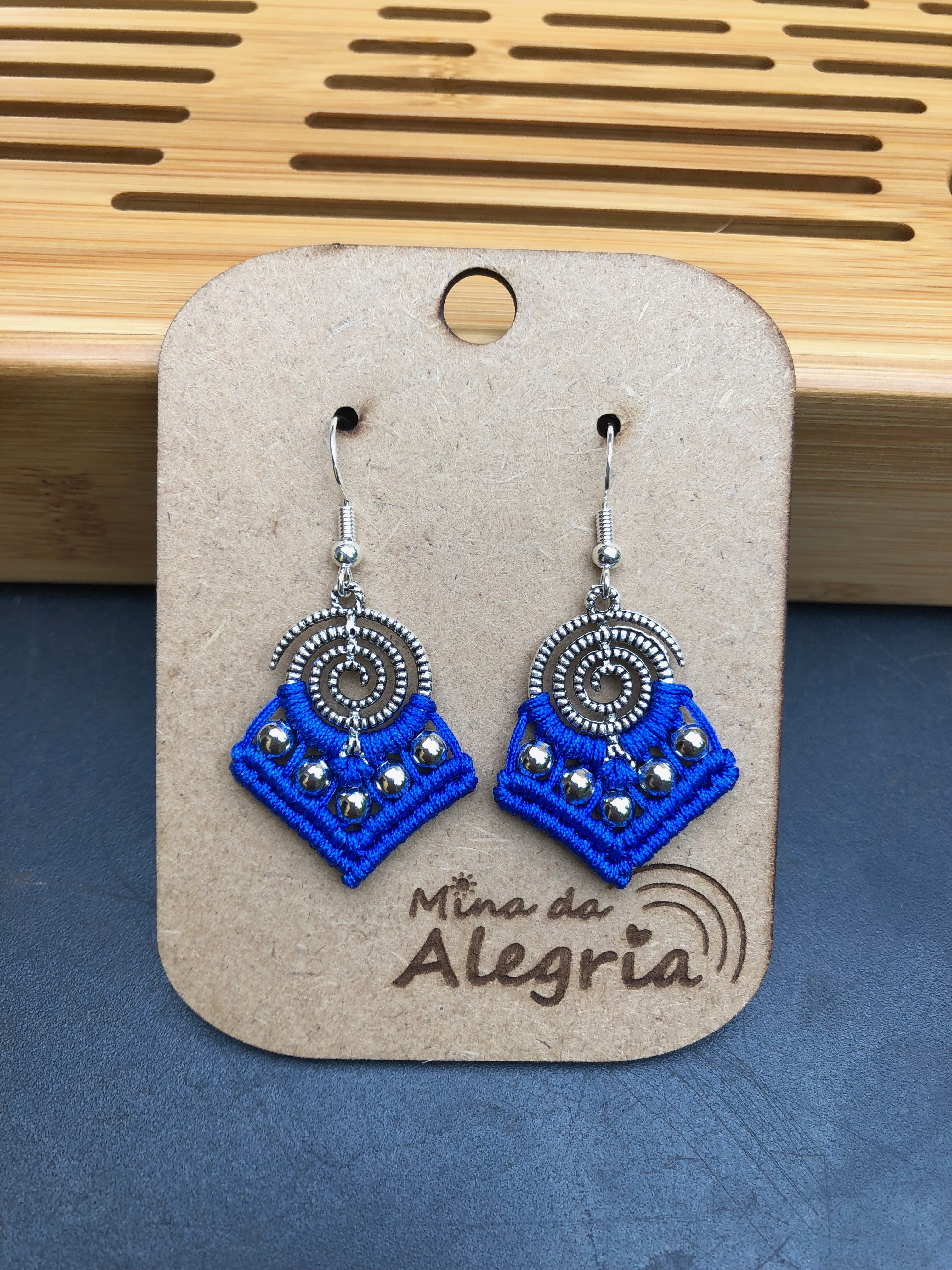 Macrame Spiral earrings 