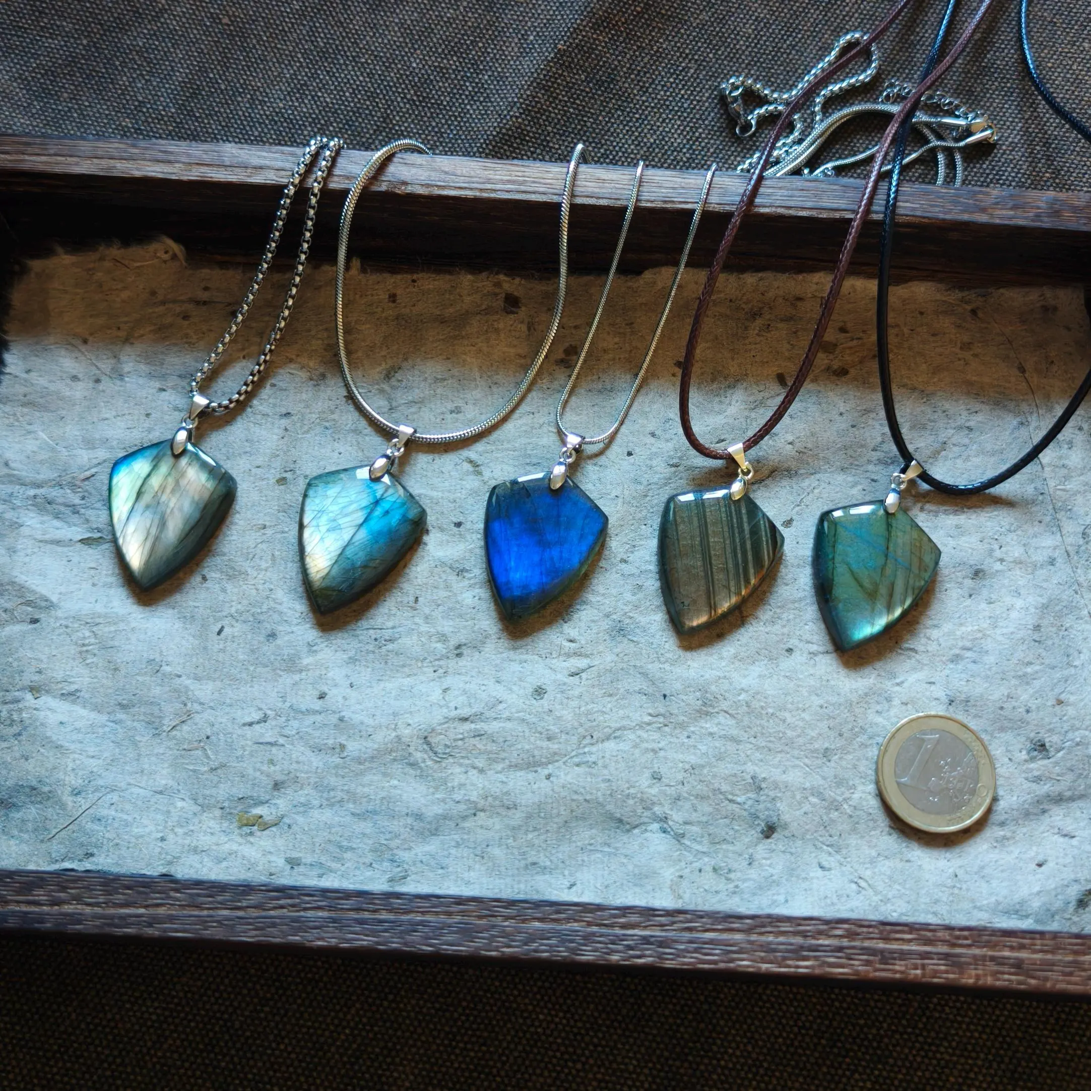 Labradorite Shield pendant Necklace