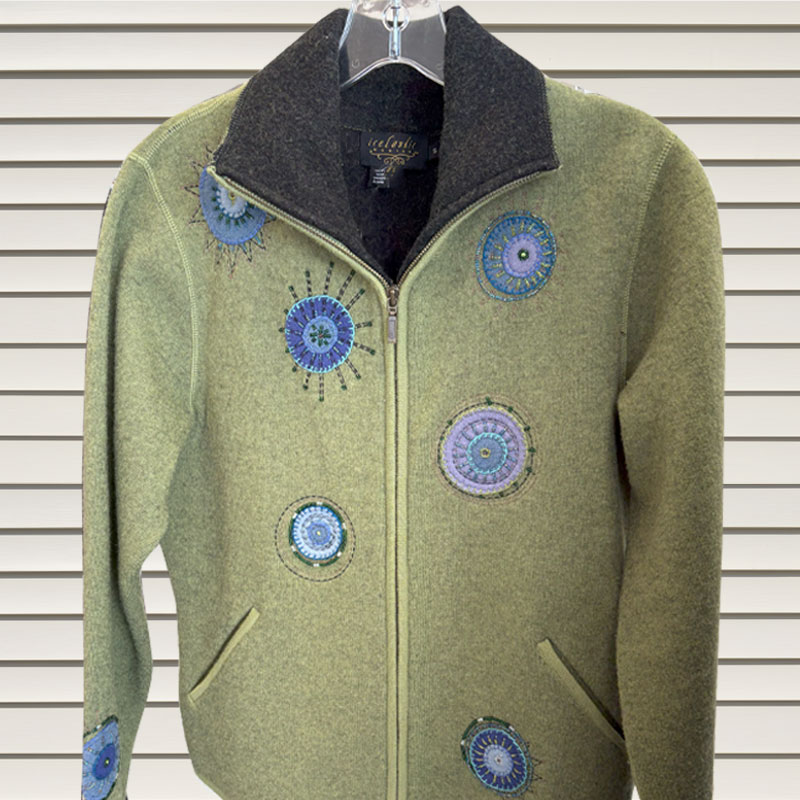 Green Wool Embroidered Jacket