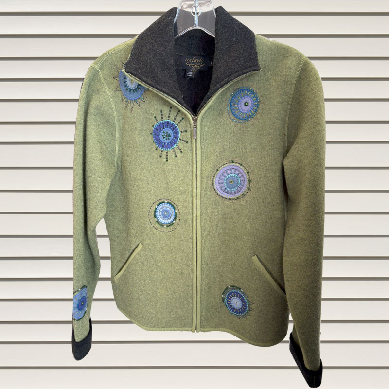 Green Wool Embroidered Jacket
