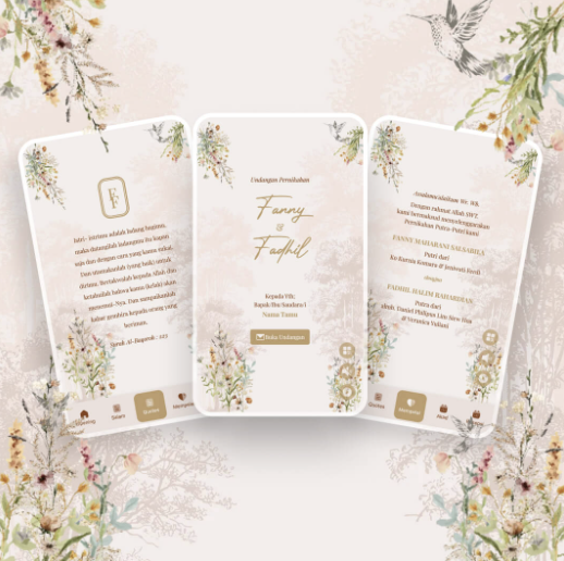Elegant Floral Event Invitations