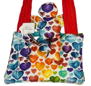 Colorful Heart Pattern Purse
