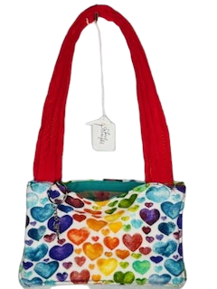 Colorful Heart Pattern Purse