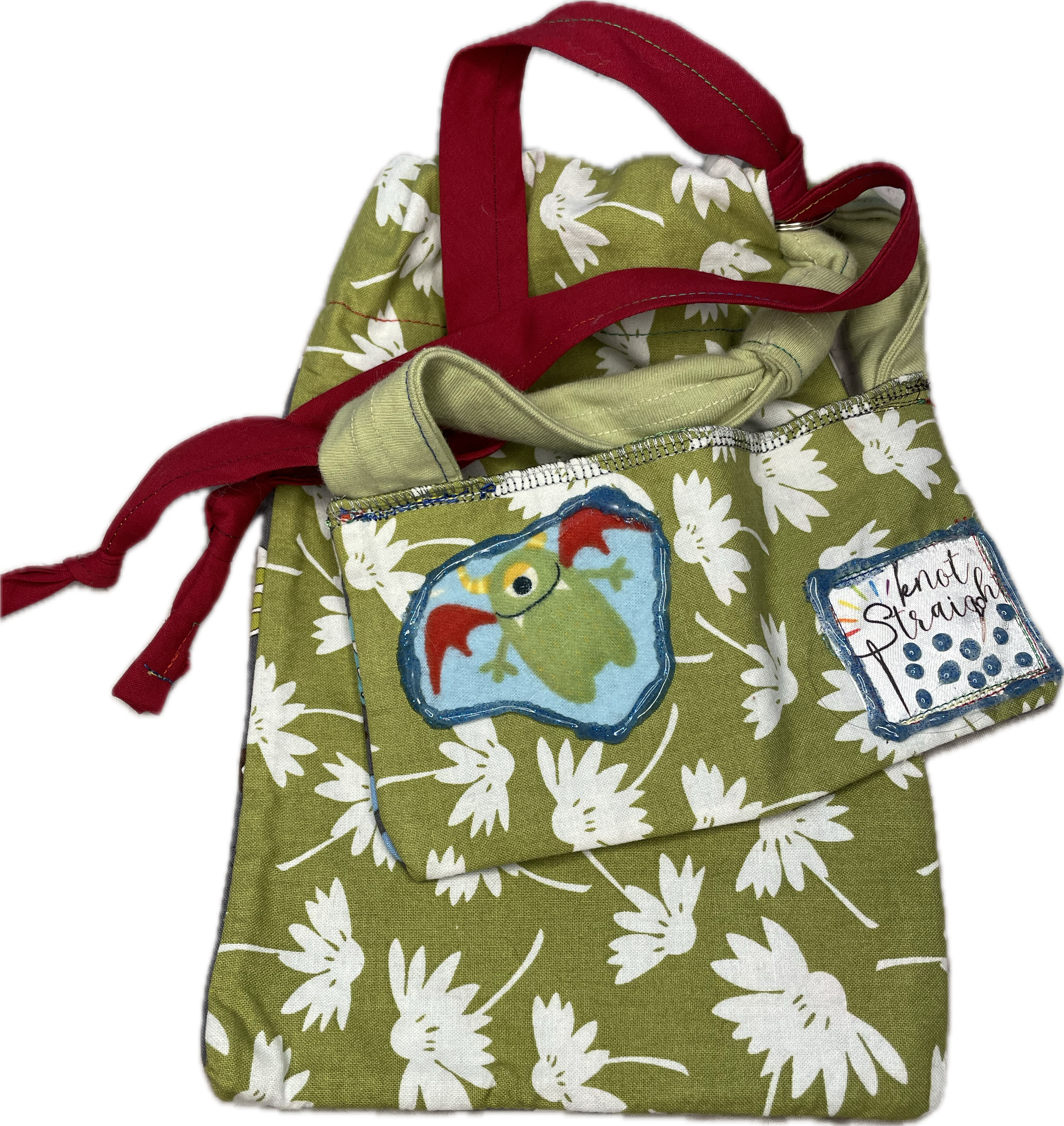 Reusable & Eco-friendly Drawstring Bag with matching mini tote