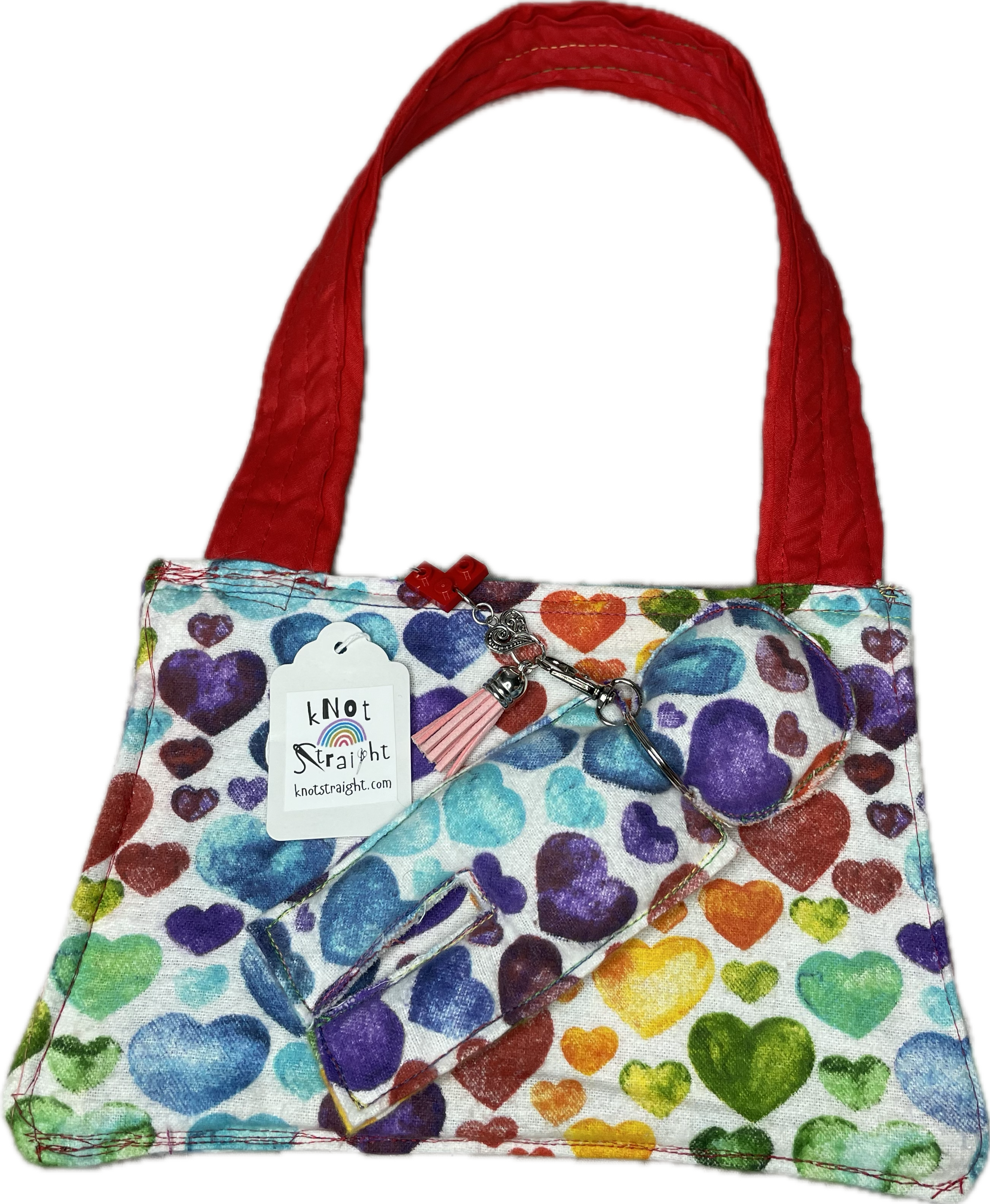 Colorful Heart Pattern Handbag