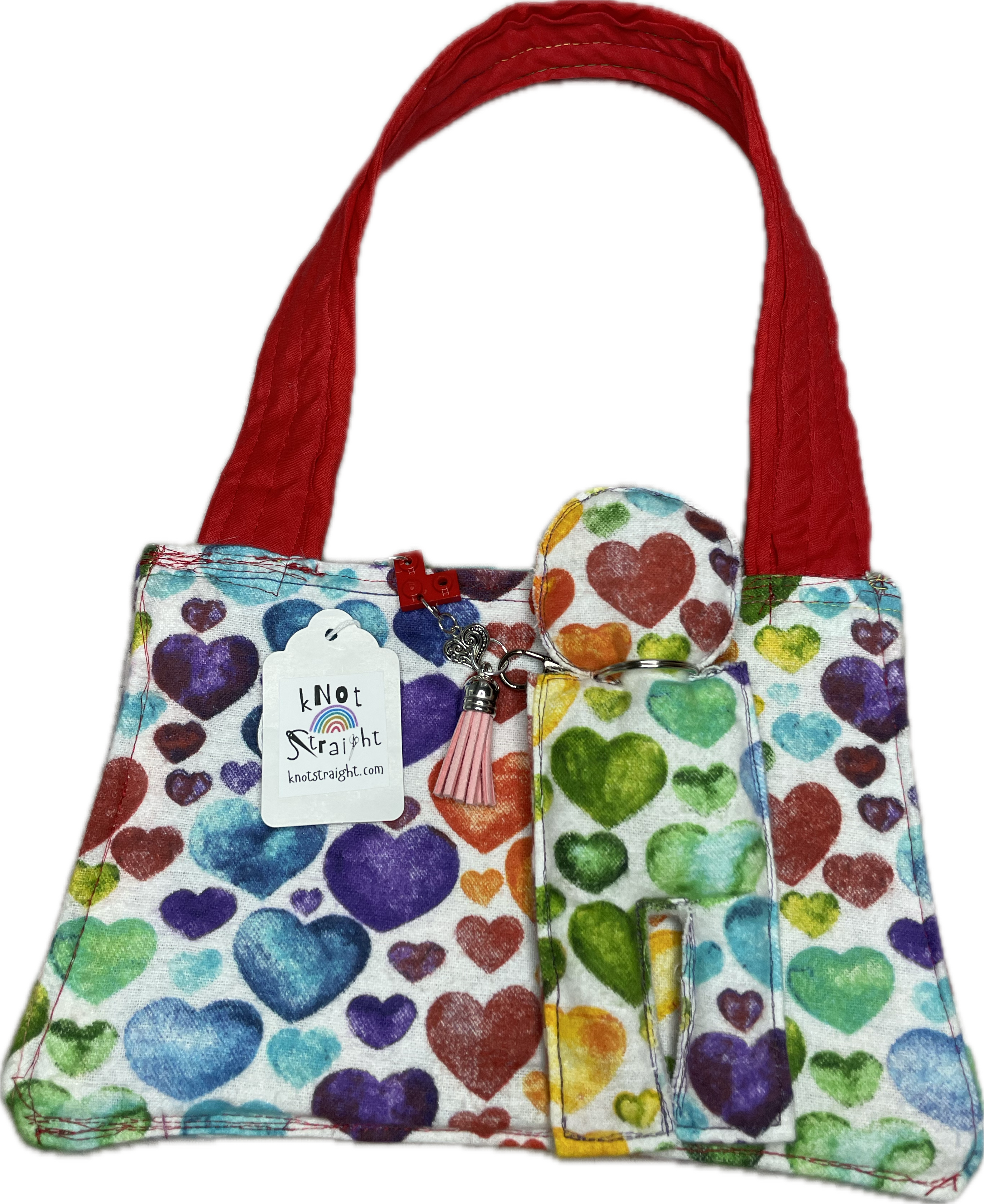 Colorful Heart Pattern Handbag