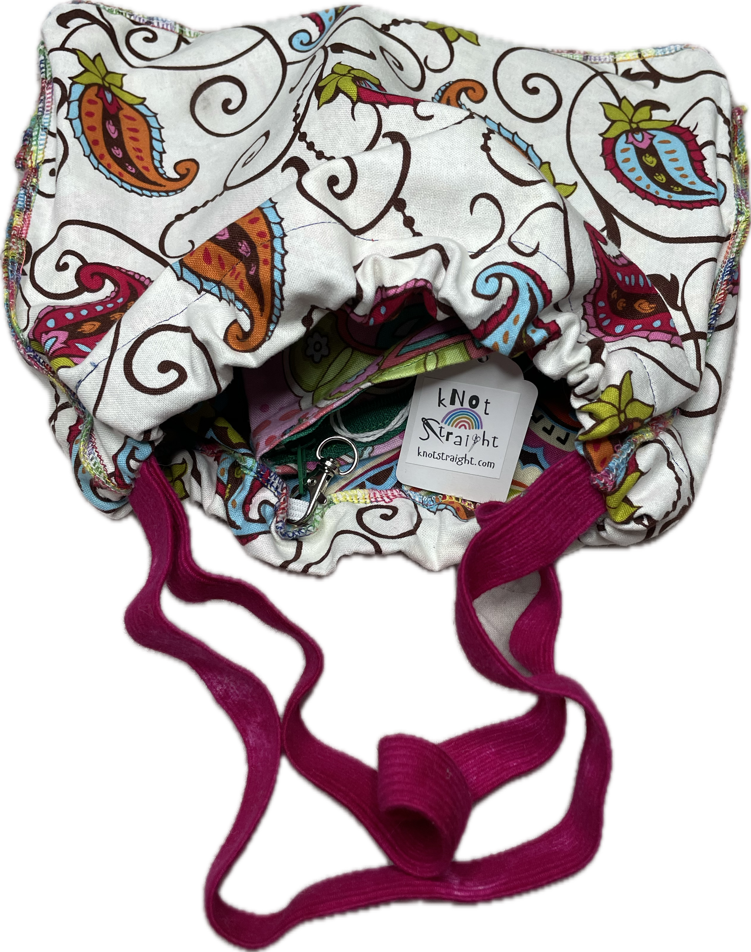 Paisley Print Fabric Tote with Paisley Print Zipper Pouch