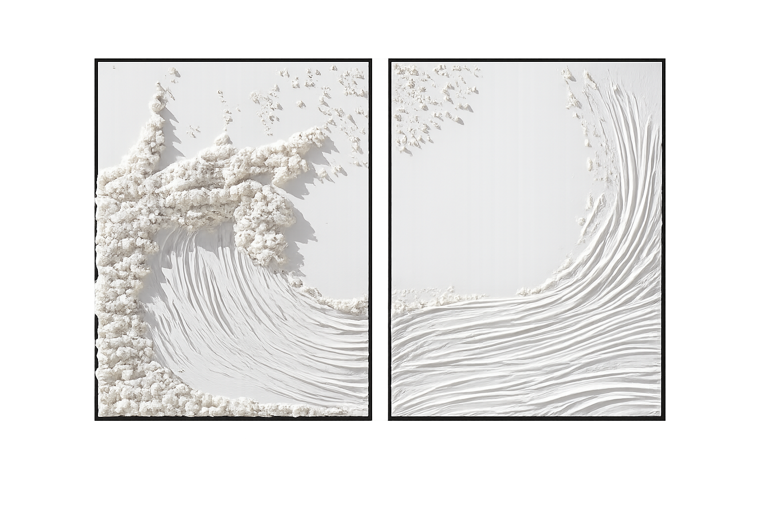 Vague Blanche (diptyque fait main)