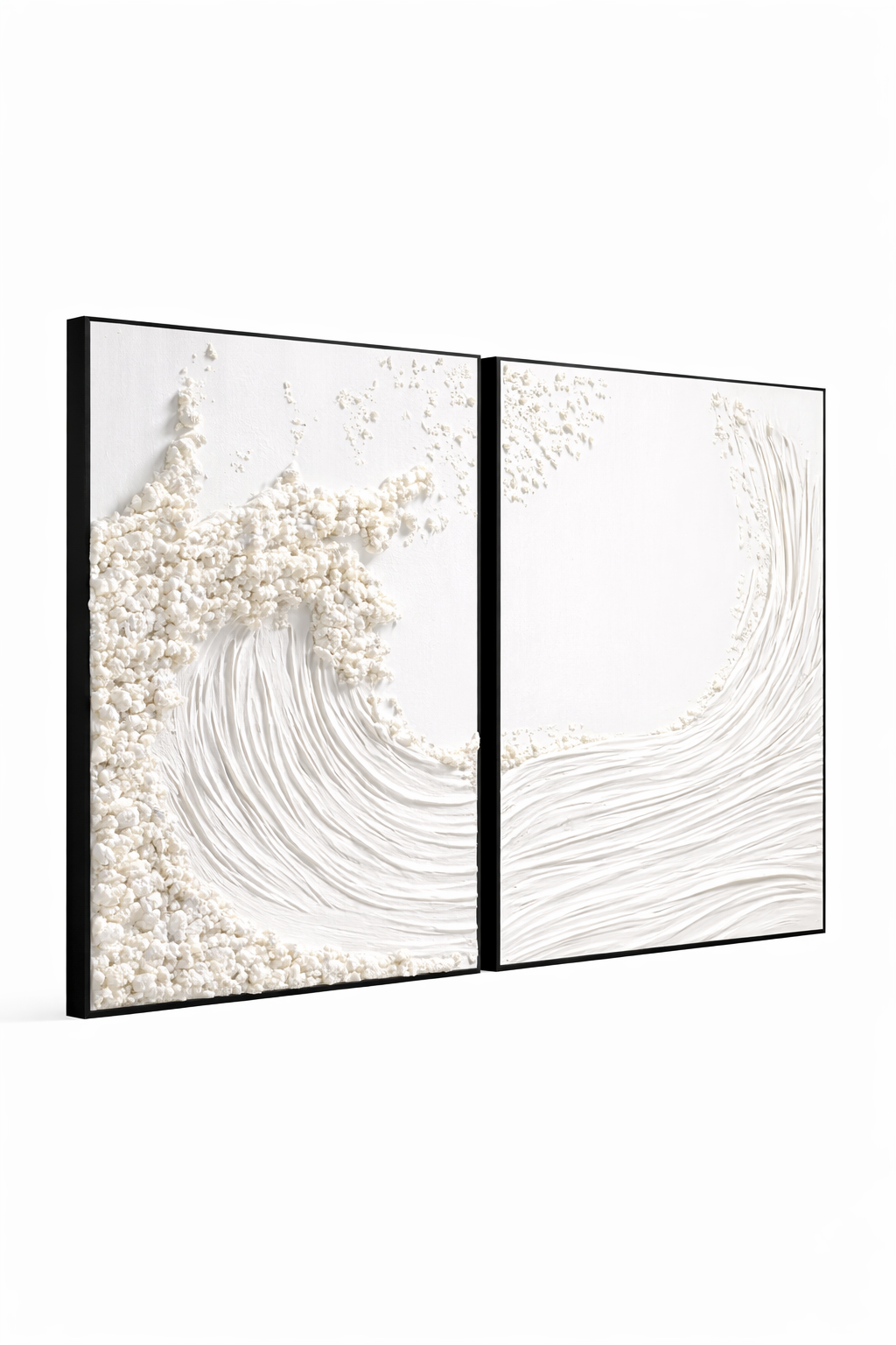 Vague Blanche (diptyque fait main)