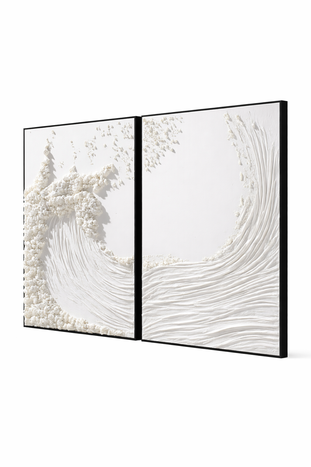 Vague Blanche (diptyque fait main)