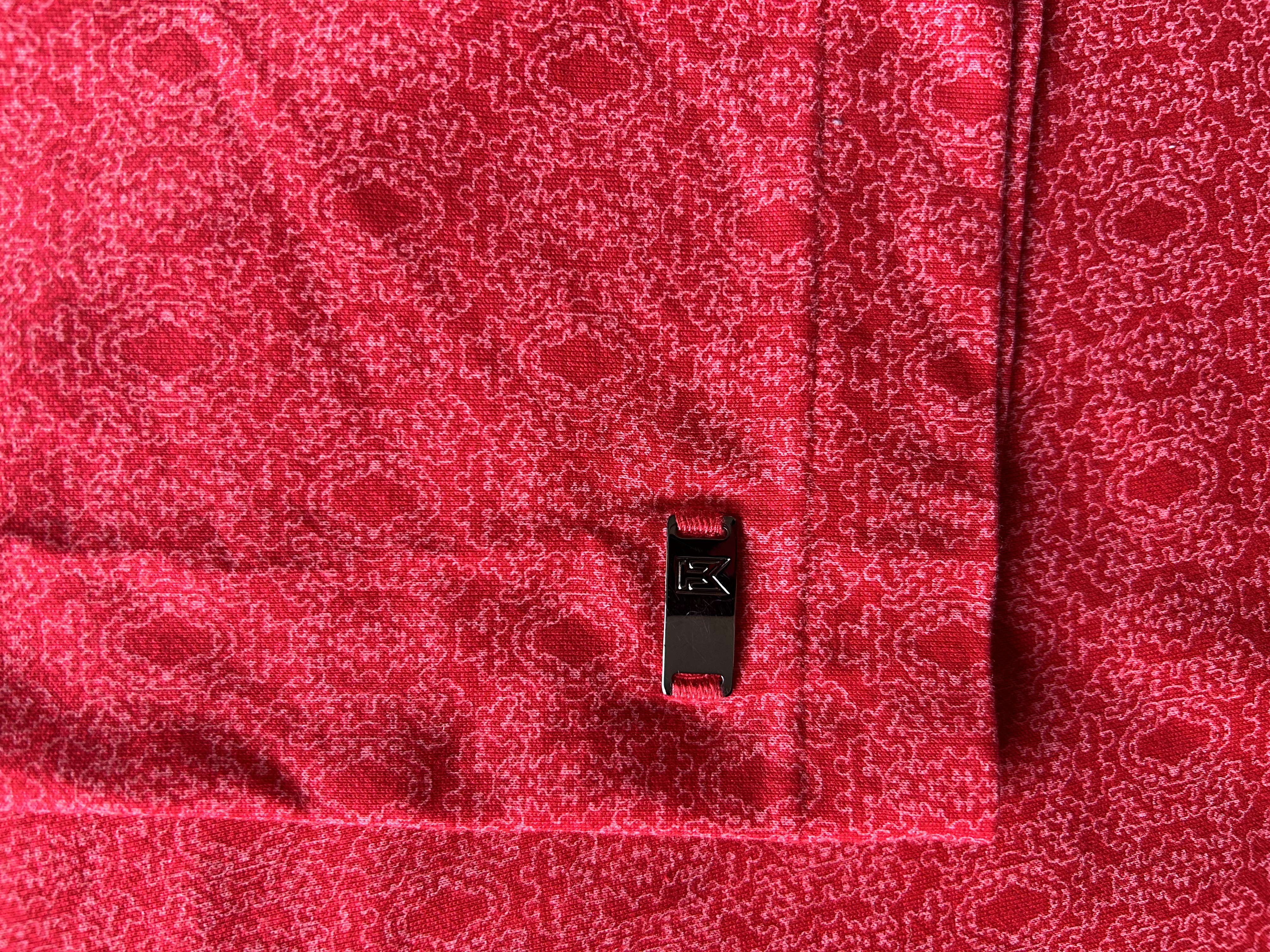 Classic red patterned Tiger Woods nike polo (L)