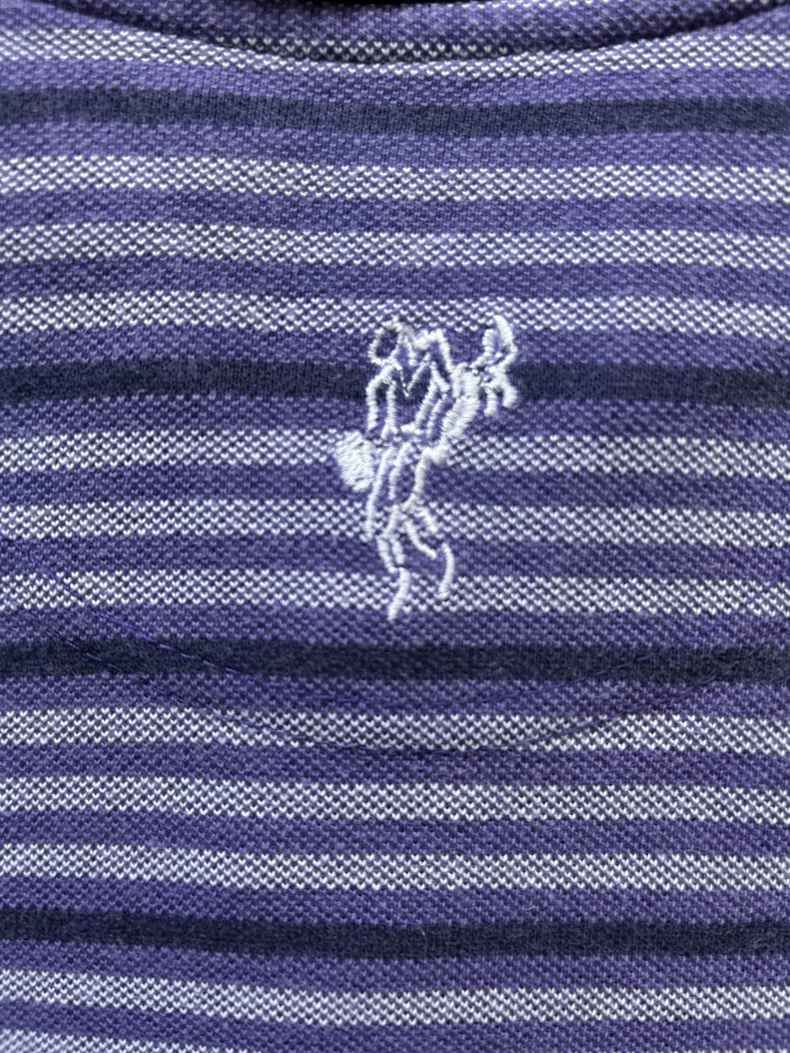 vintage ashworth striped polo (L)