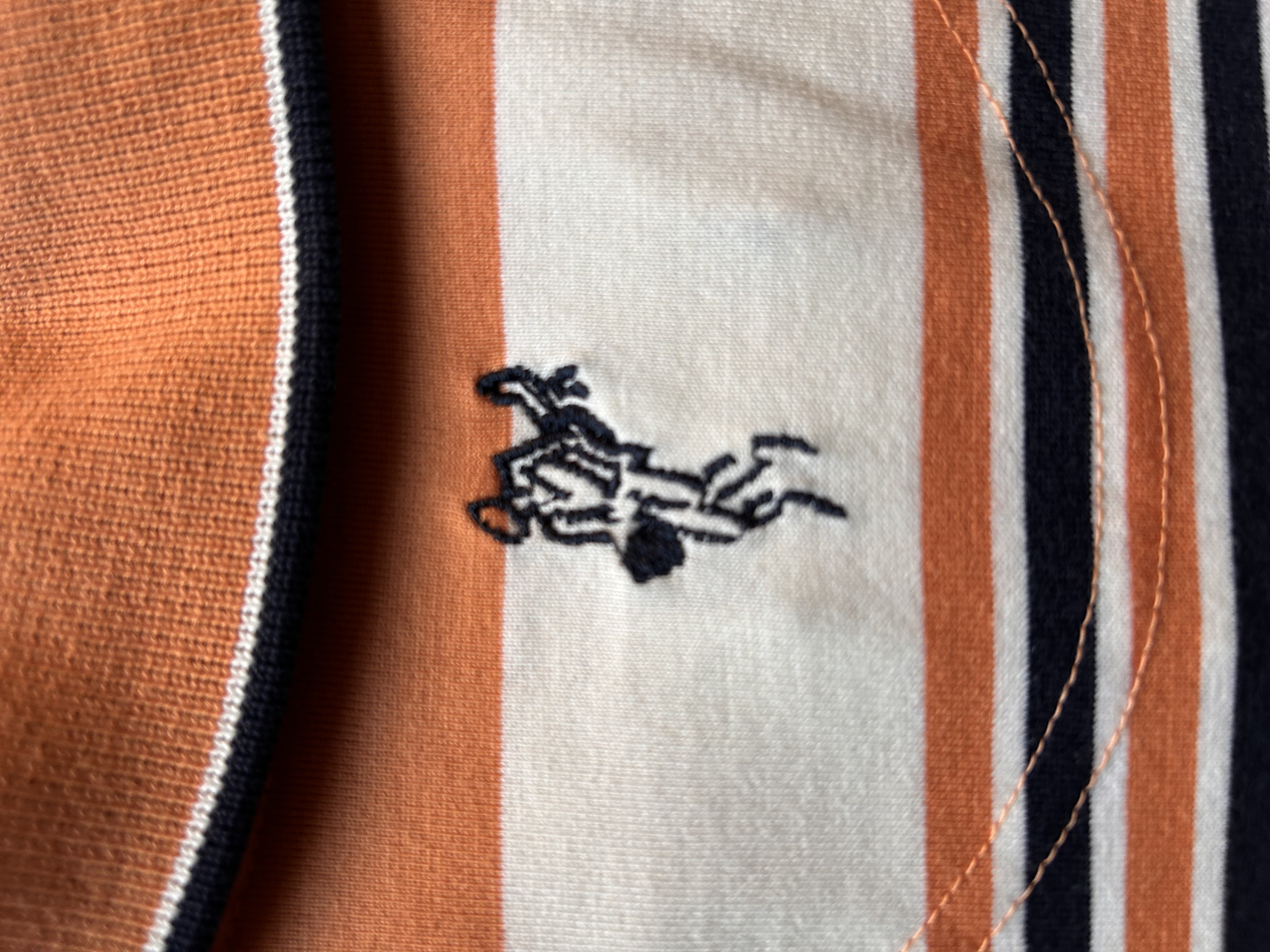 vintage ashworth striped polo (L)