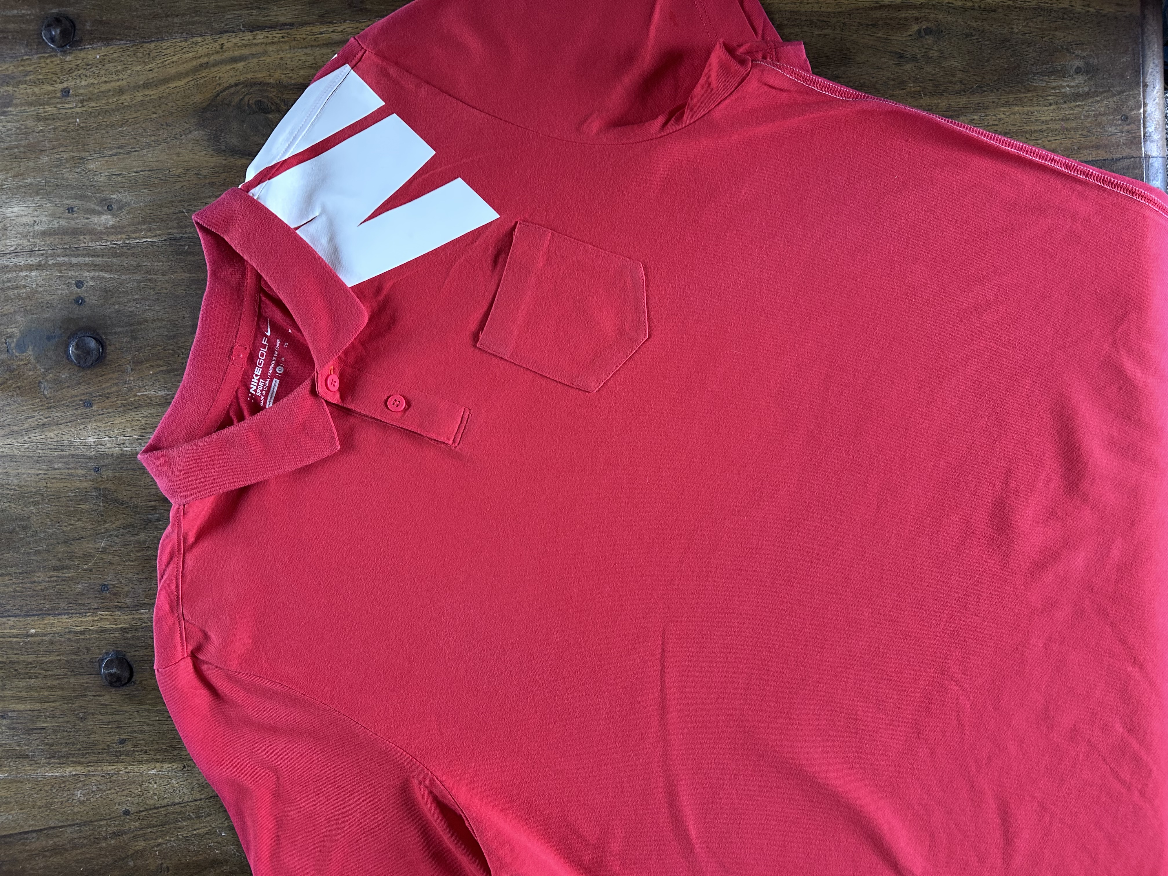 red NIKE polo (XL, fits smaller)