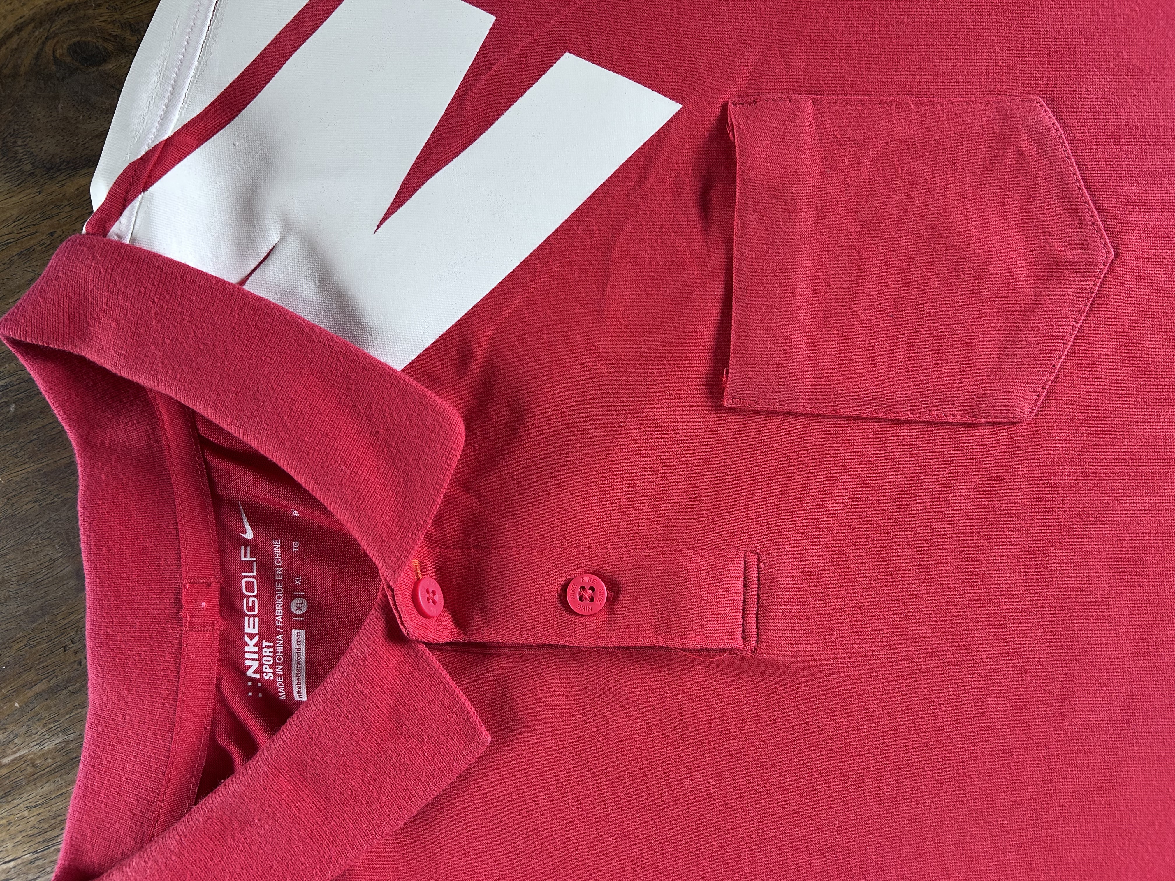 red NIKE polo (XL, fits smaller)
