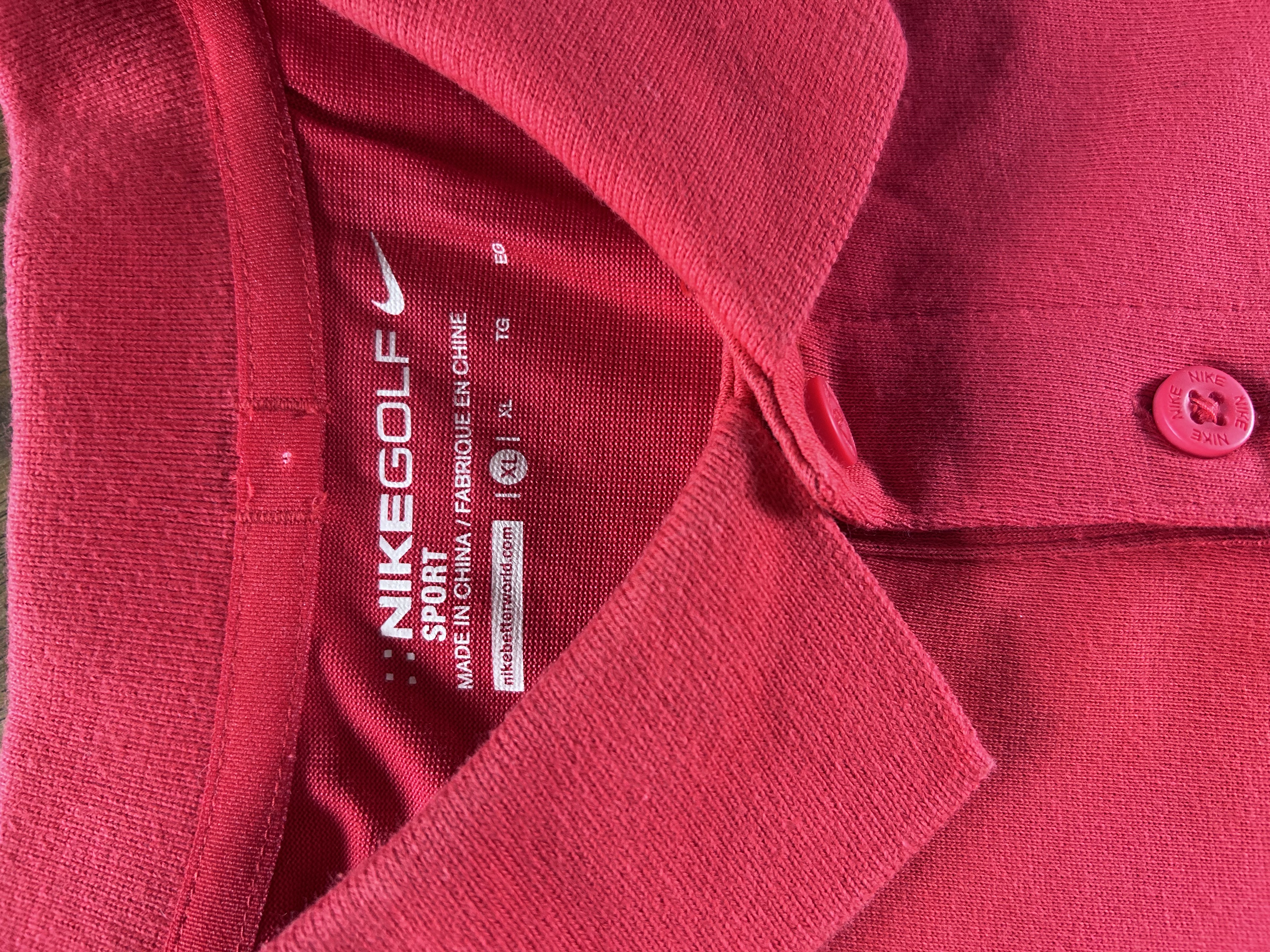 red NIKE polo (XL, fits smaller)