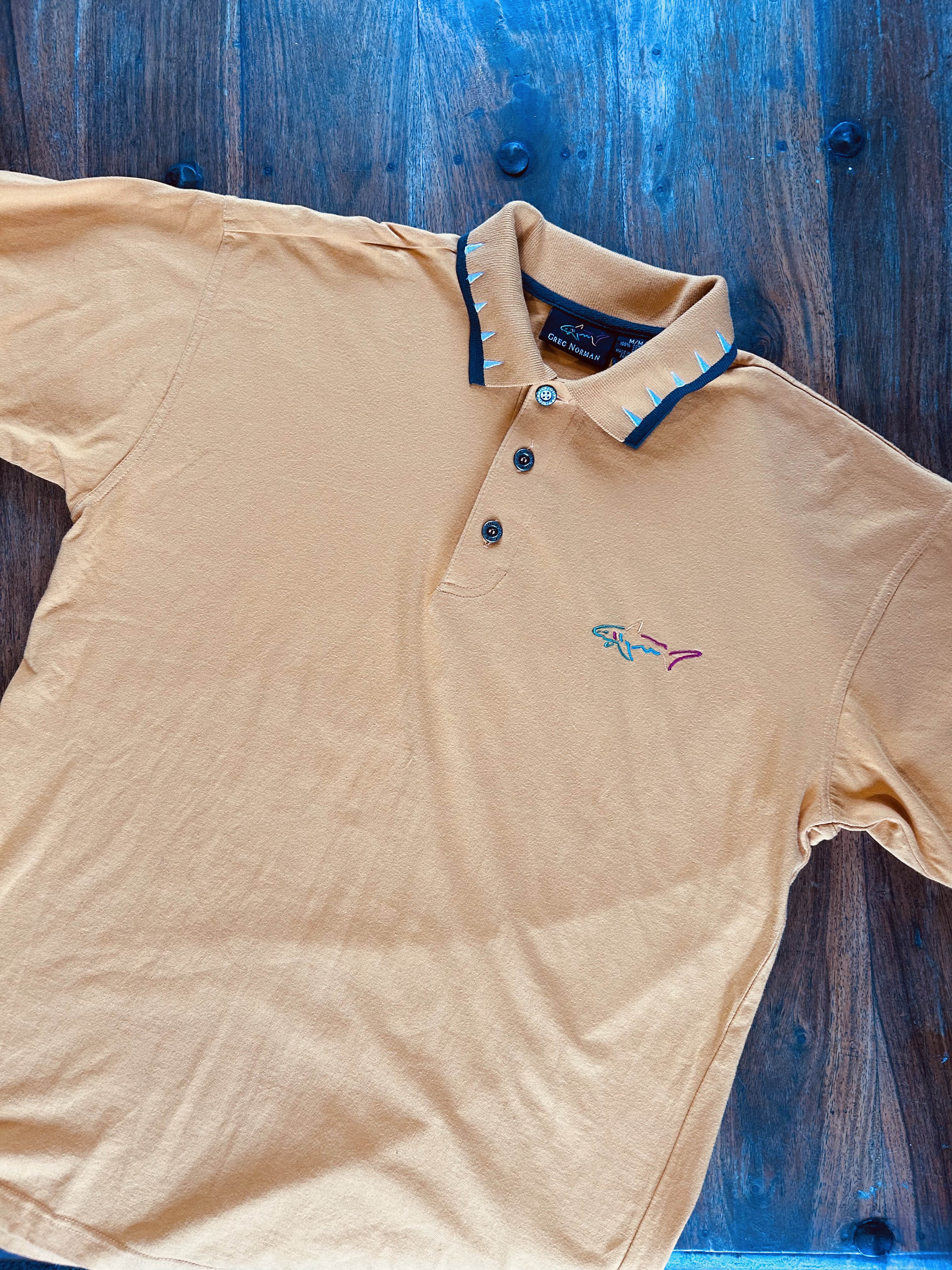 vintage Greg Norman yellow polo (M)