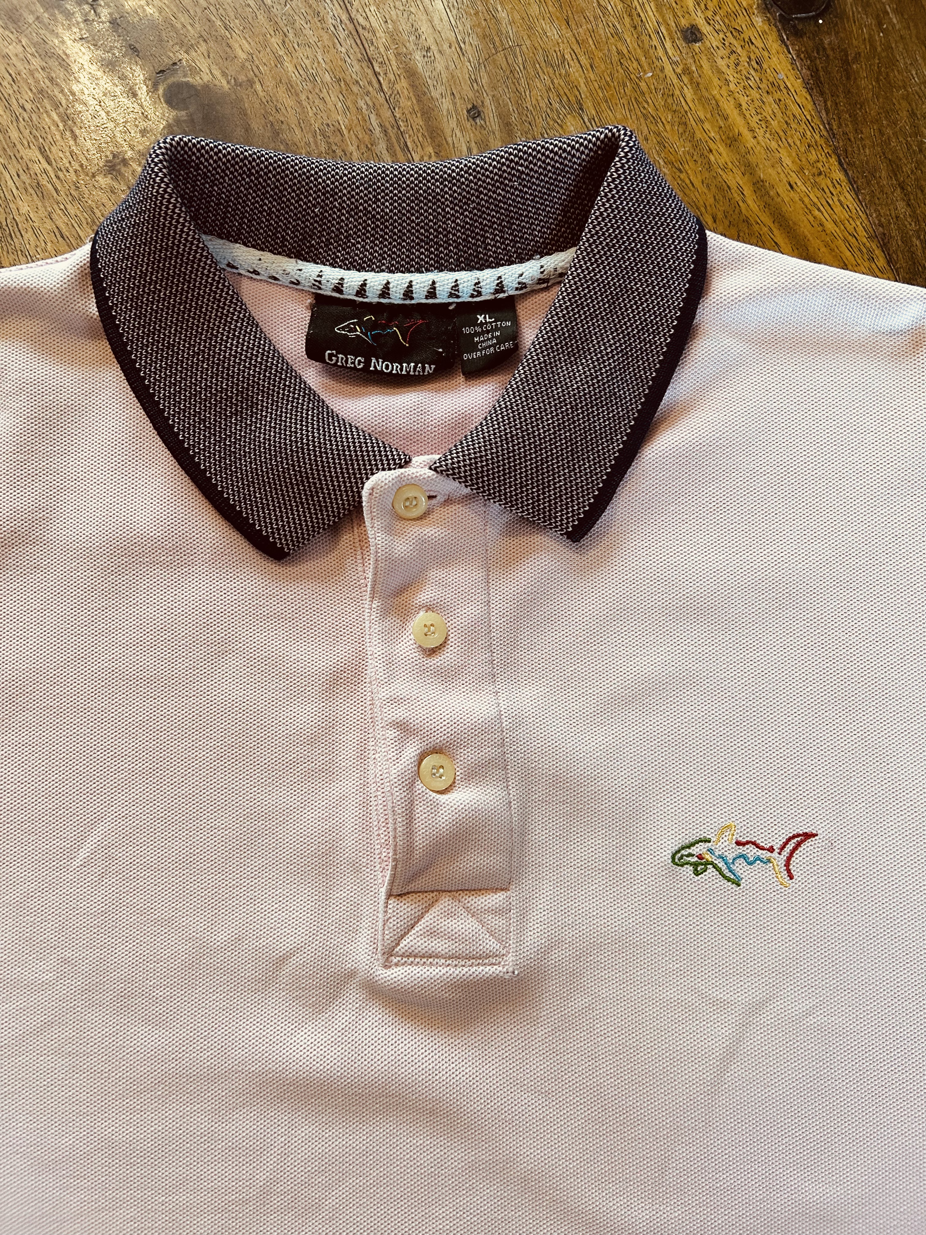 vintage pink Greg Norman polo (XL)