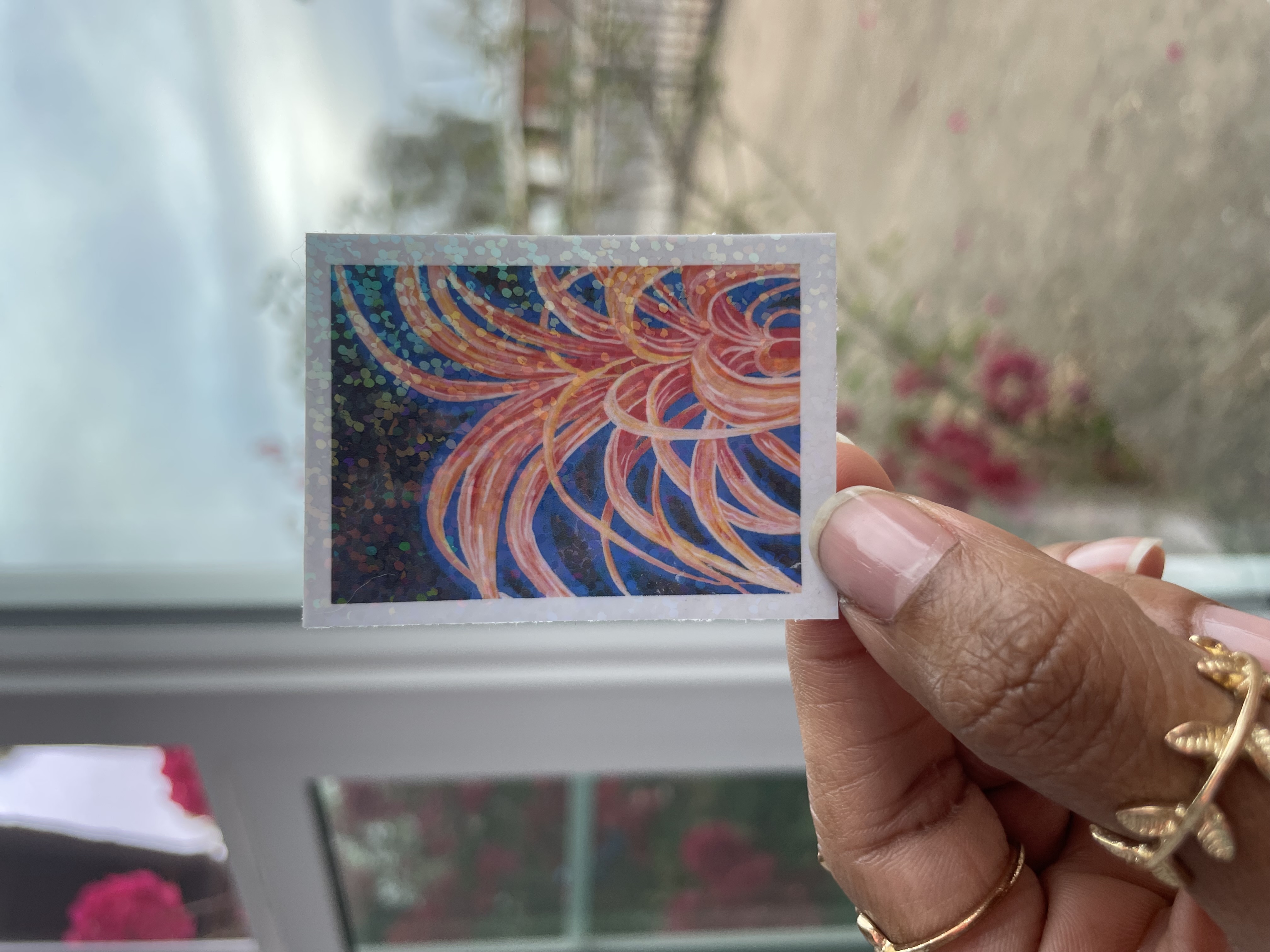 Botanical Burst - Holographic Sticker 